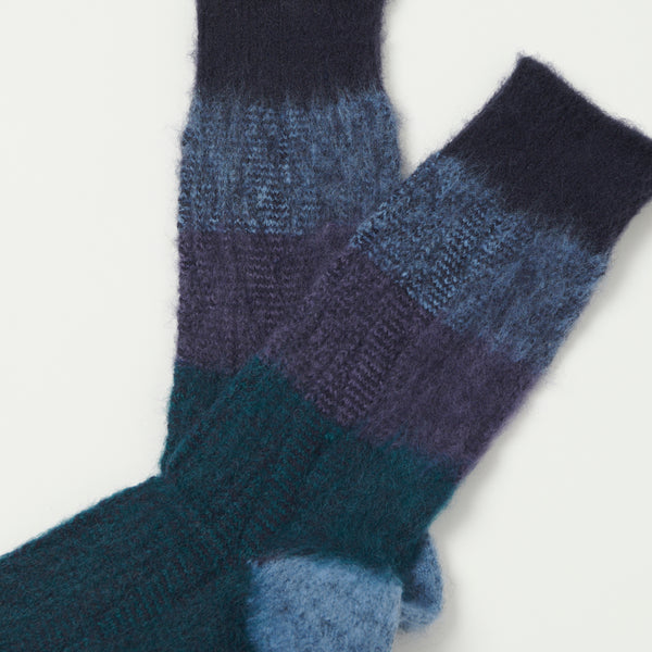 Anonymous Ism Graduation Cable Crew Socks - Navy