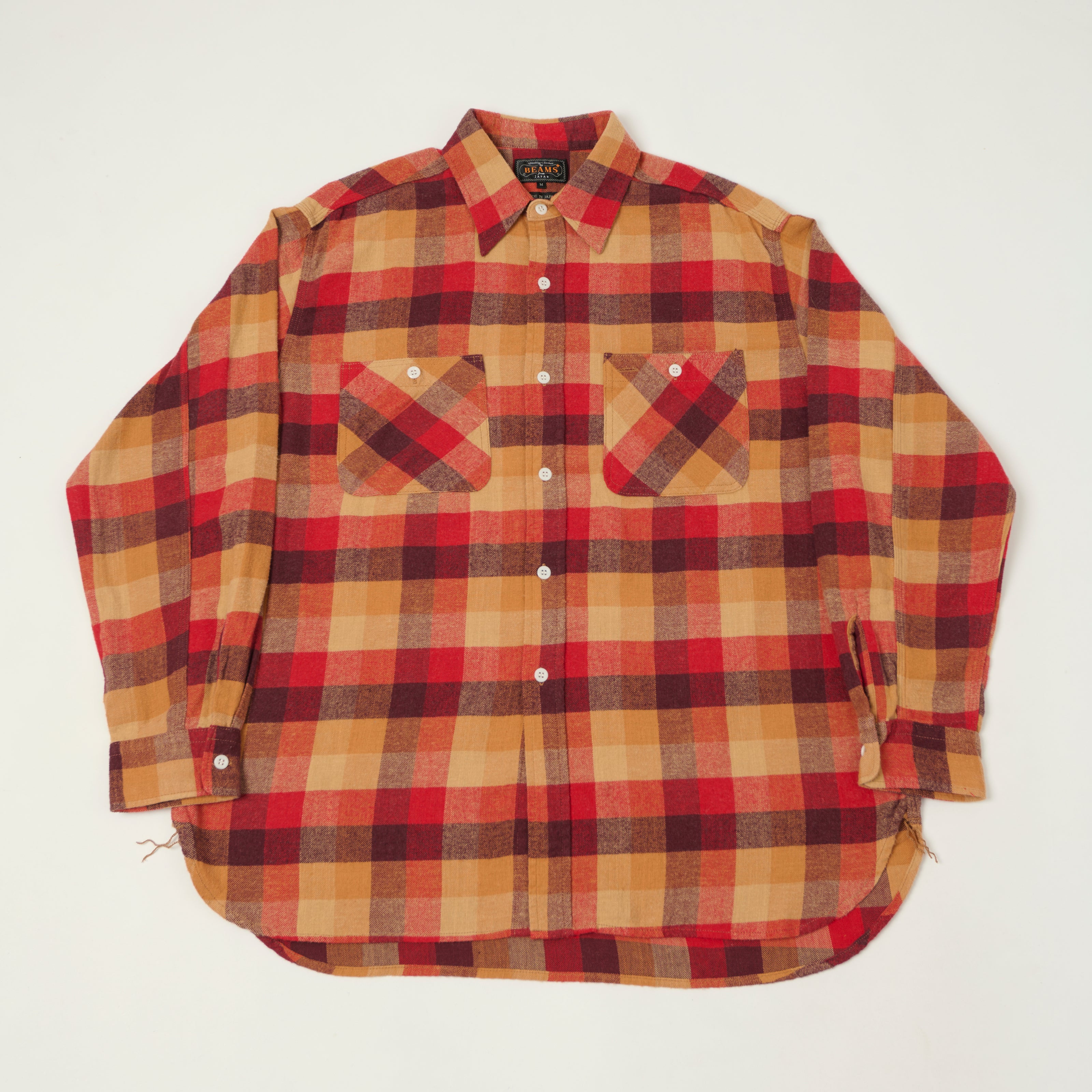 Beams Plus Plaid Flannel Work Shirt - Red – SON OF A STAG