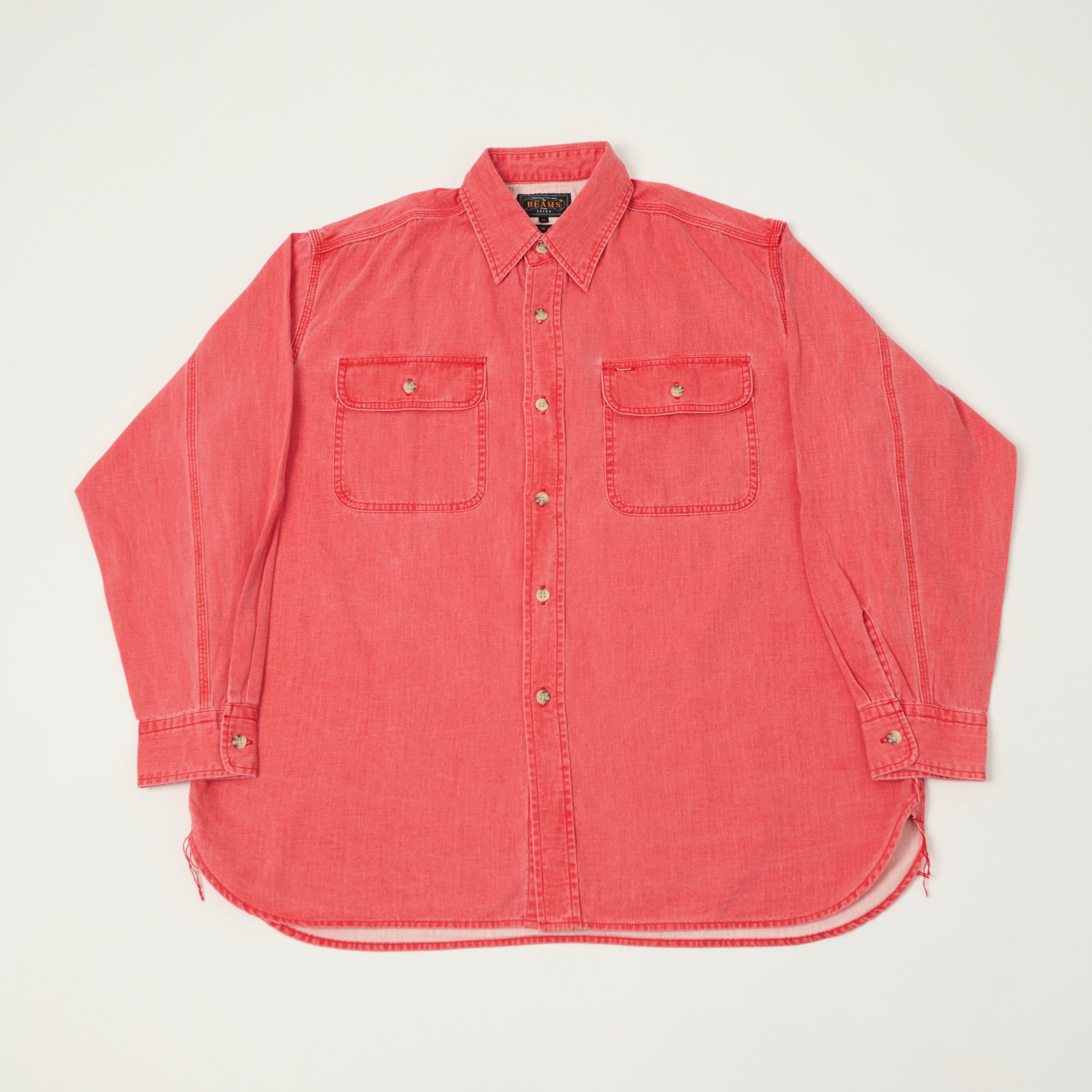 Beams Plus Denim Work Shirt - Red – SON OF A STAG