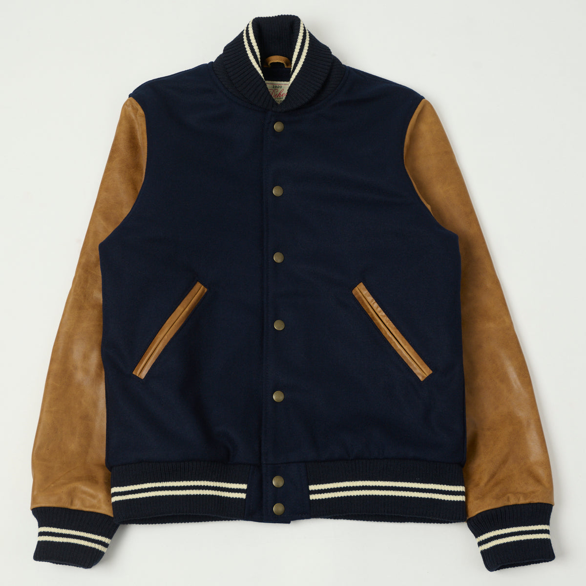 Dehen 1920 Varsity Jacket - Dark Navy/Antique Rust – SON OF A STAG