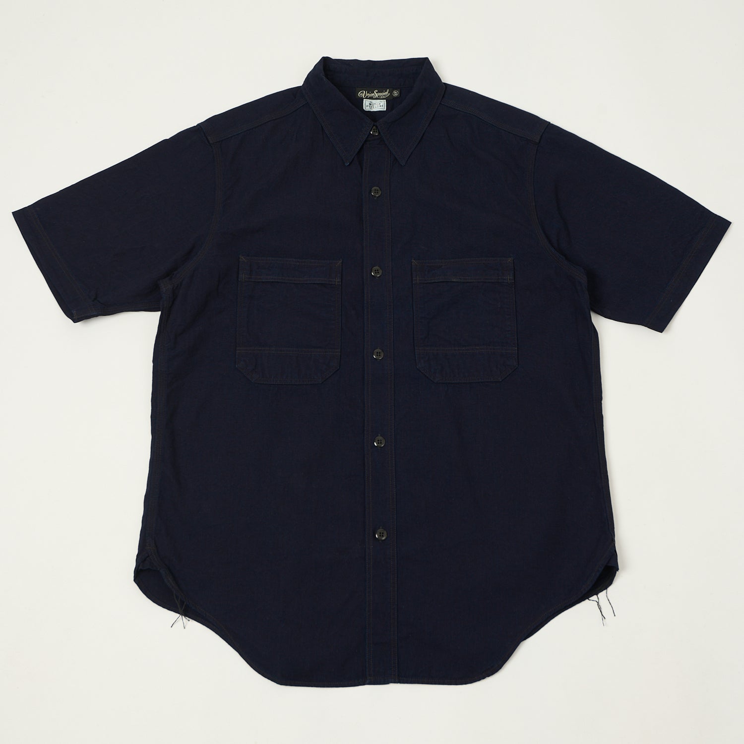 ジンベエ　　　　FREEWHEELERS ”Peae Valley“ Freewheelers & Co Motor Psyclone 'Peace Valley' Shirt - Navy – SON