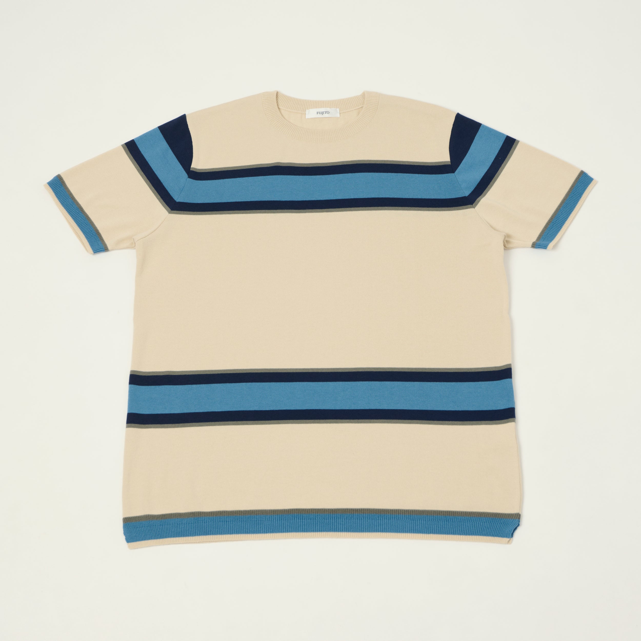 FUJITO フジト Border Knit T-Shirt サイズ2 Fujito Border Knit T-Shirt - White – SON OF A STAG