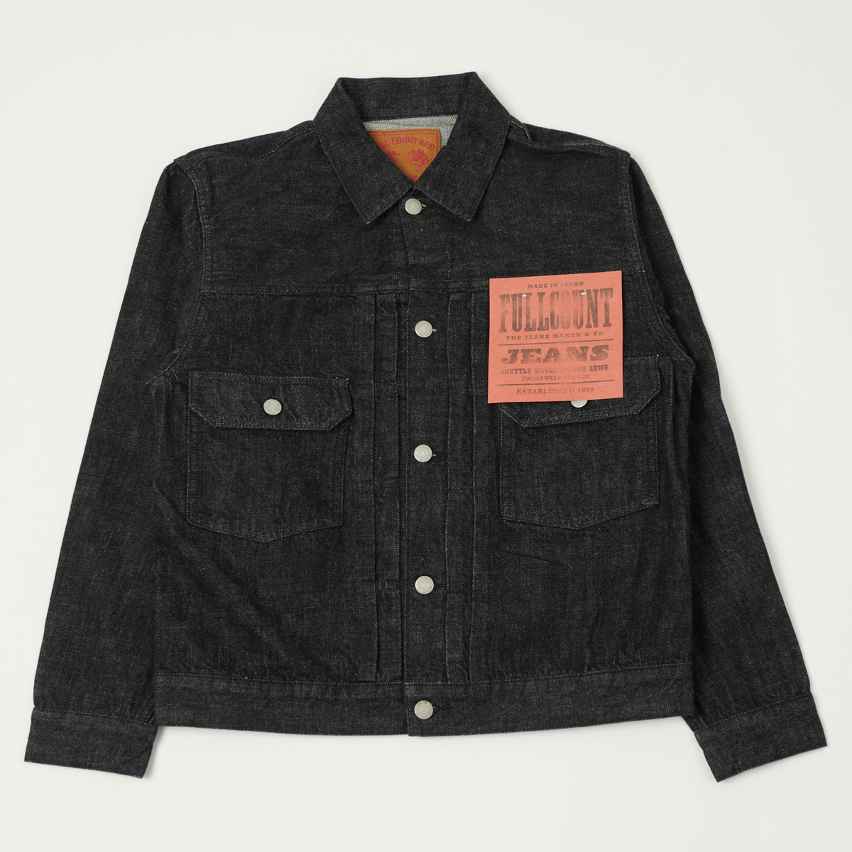 FULLCOUNT 2102 13.7oz Type II Denim Jacket - Black One Wash – SON 