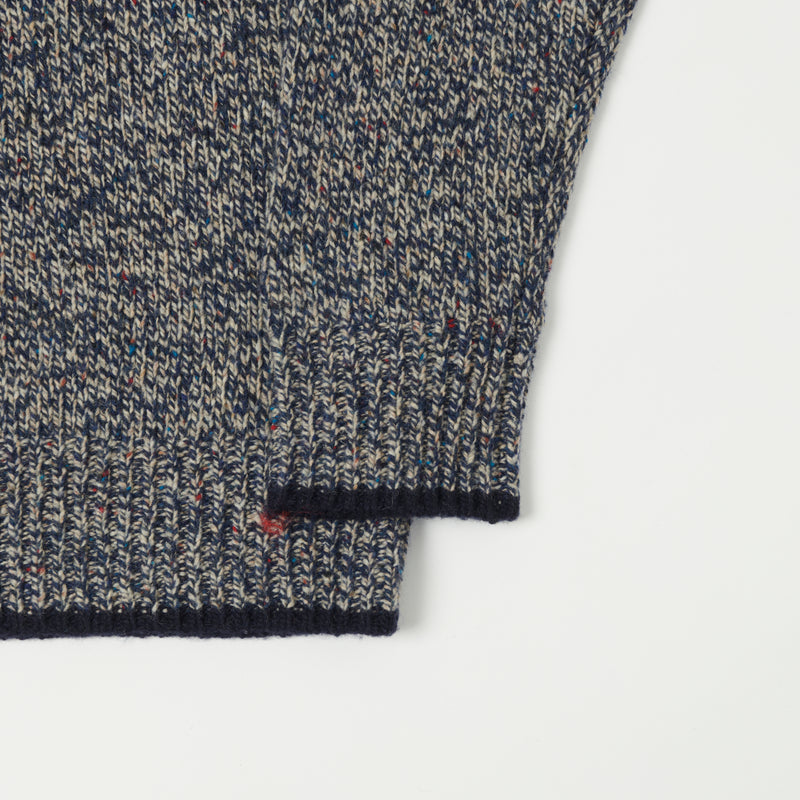 Hartford 'Marl' Crew Knitted Sweater - Indigo Marl