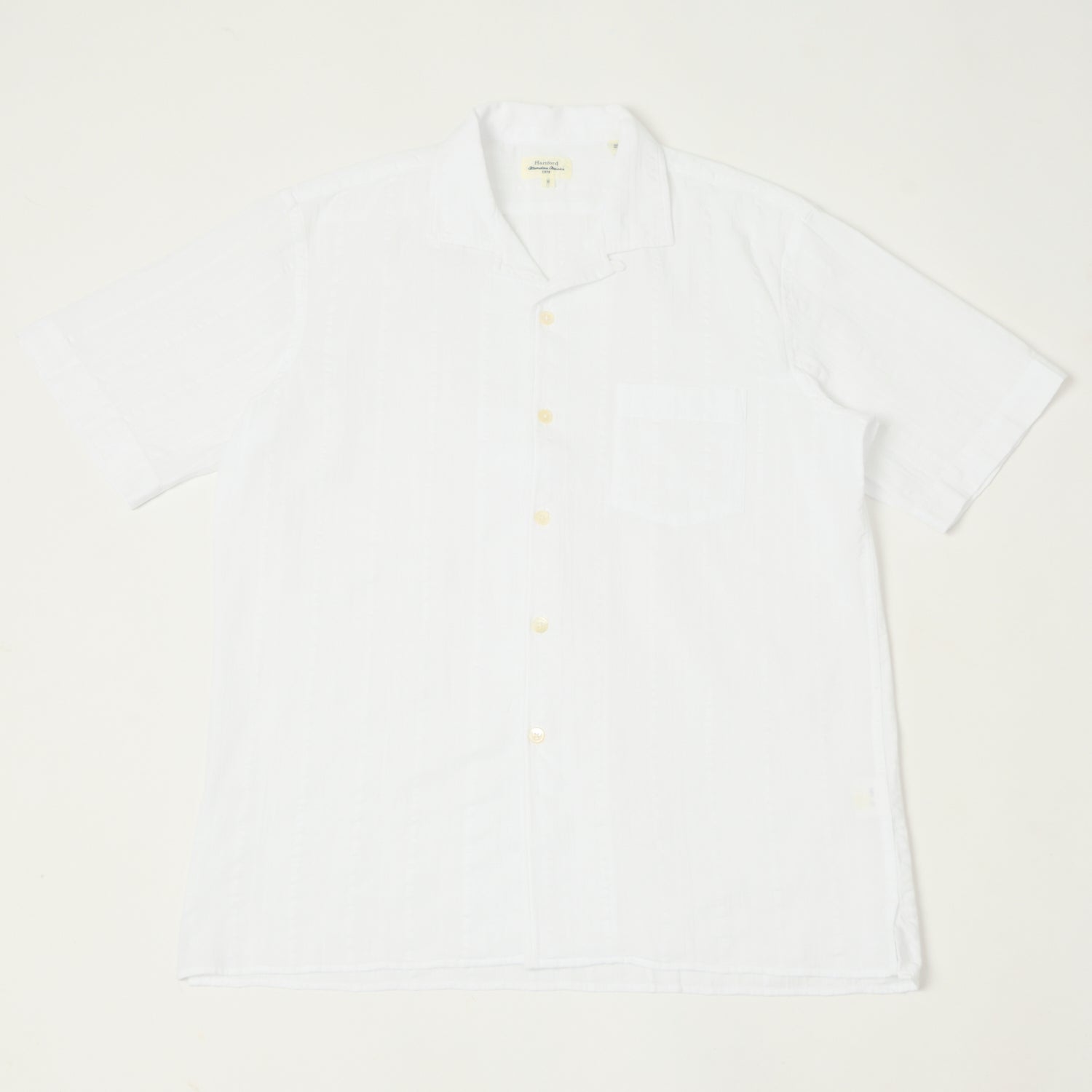 Hartford 'Palm' Camp Collar Shirt White SON OF A STAG