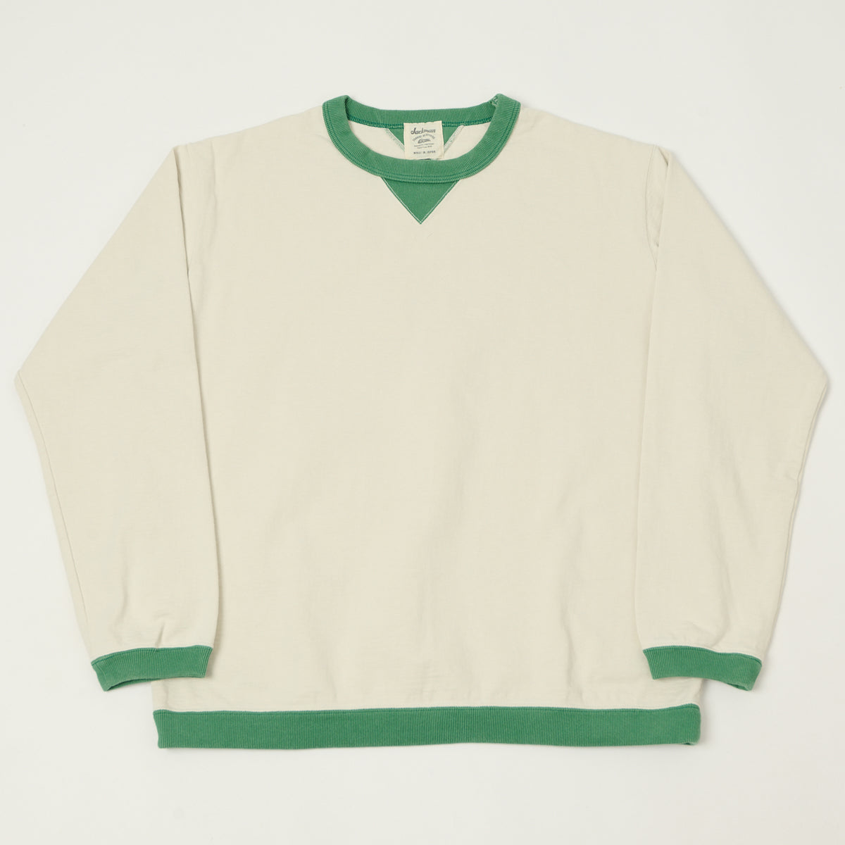 Jackman Long Sleeve Dotsume Rib T-Shirt - Ivory/Green – SON OF A STAG