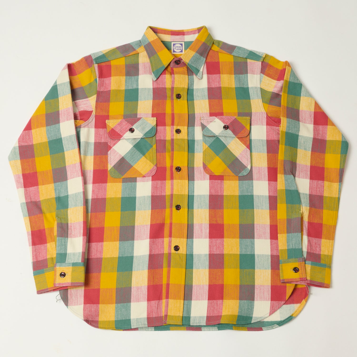 WAREHOUSE John Gluckow マルチカラーチェックシャツ John Gluckow Lot. JG-06 'The Modern' Flannel Shirt - Multi – SON