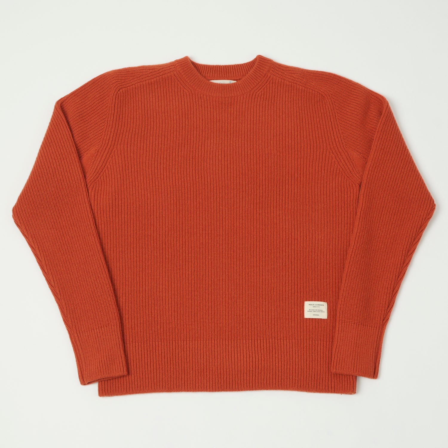 Merz b. Schwanen 'Good Basics' Wool Cashmere Ribbed Knit Pullover