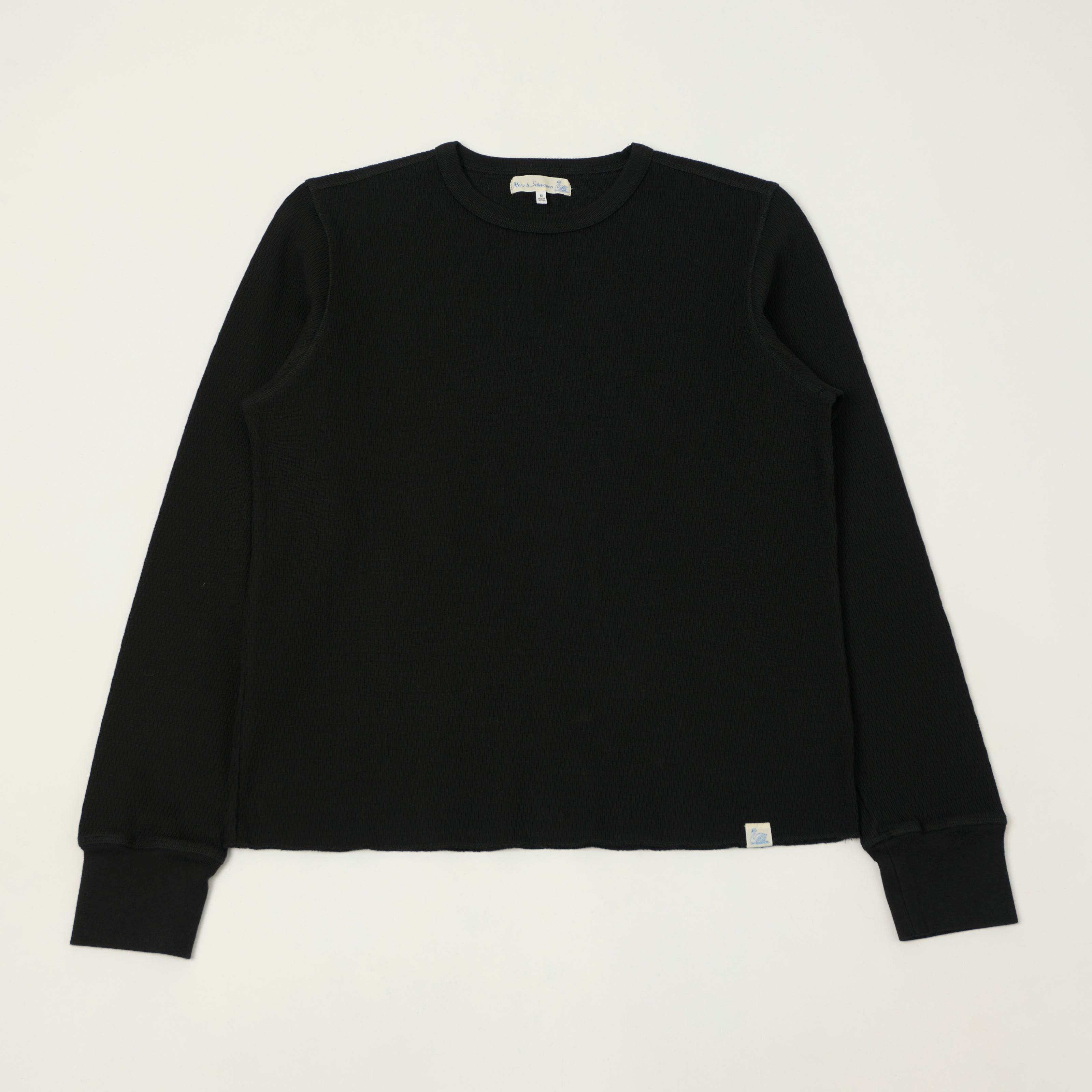 Merz b. Schwanen 'Good Basics' Long Sleeve Thermal T-Shirt - Deep