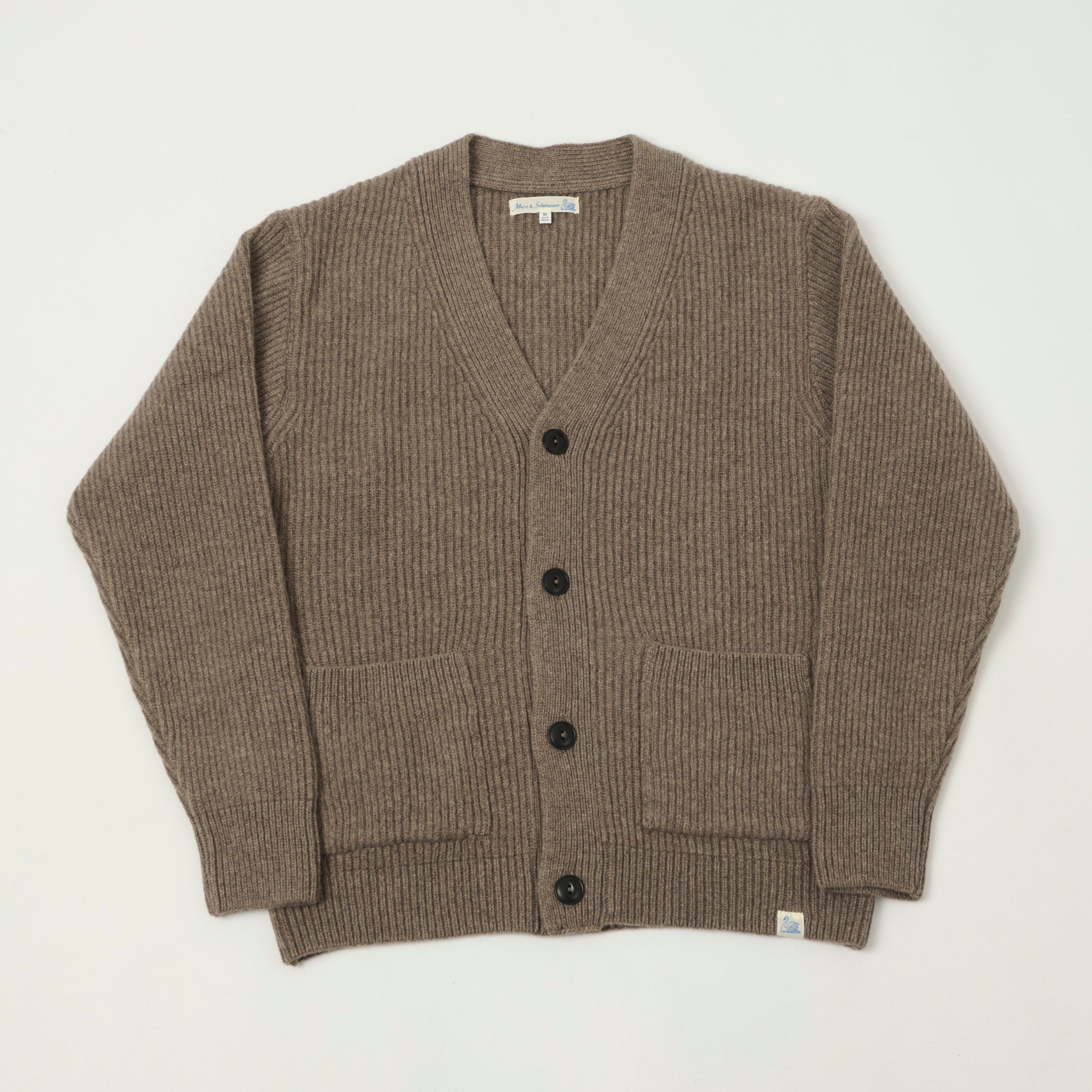 Merz b. Schwanen 'Good Basics' Merino Wool Cardigan - Grain – SON