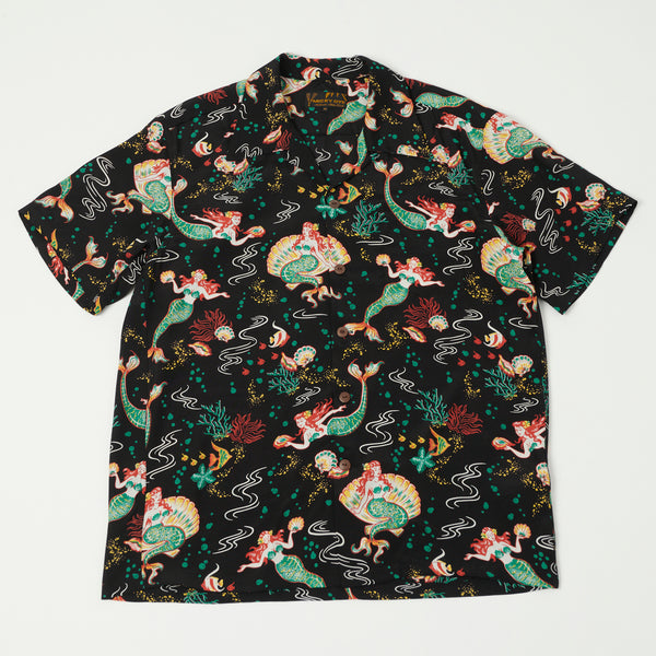 Micky Oye 'Mermaids' Aloha Shirt - Black