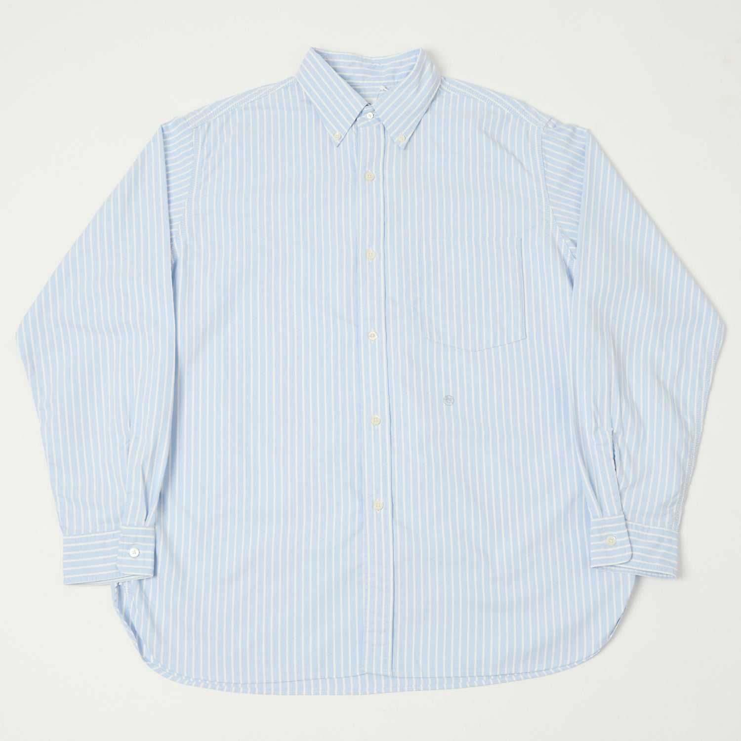 Nanamica Button Down Stripe Wind Shirt - Navy – SON OF A STAG