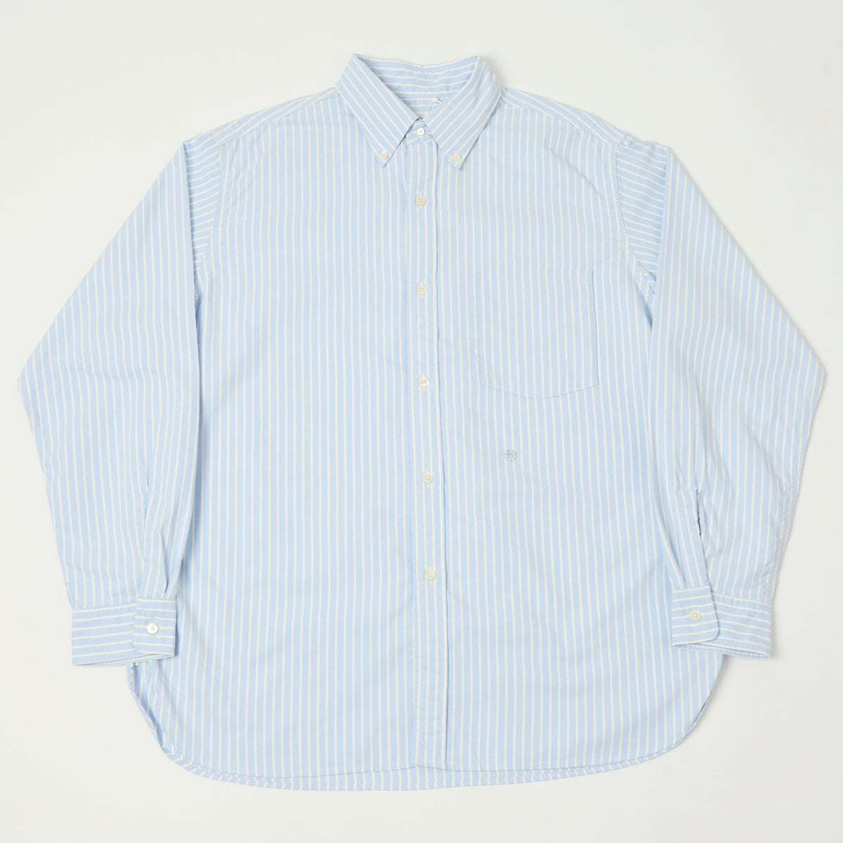 Nanamica Button Down Stripe Wind Shirt - Navy – SON OF A STAG