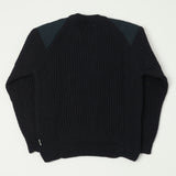Peregrine Commando Patch Sweater - Navy