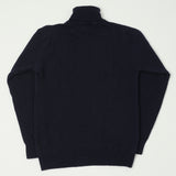 Peregrine Makers Stitch Polo Neck Jumper - Navy