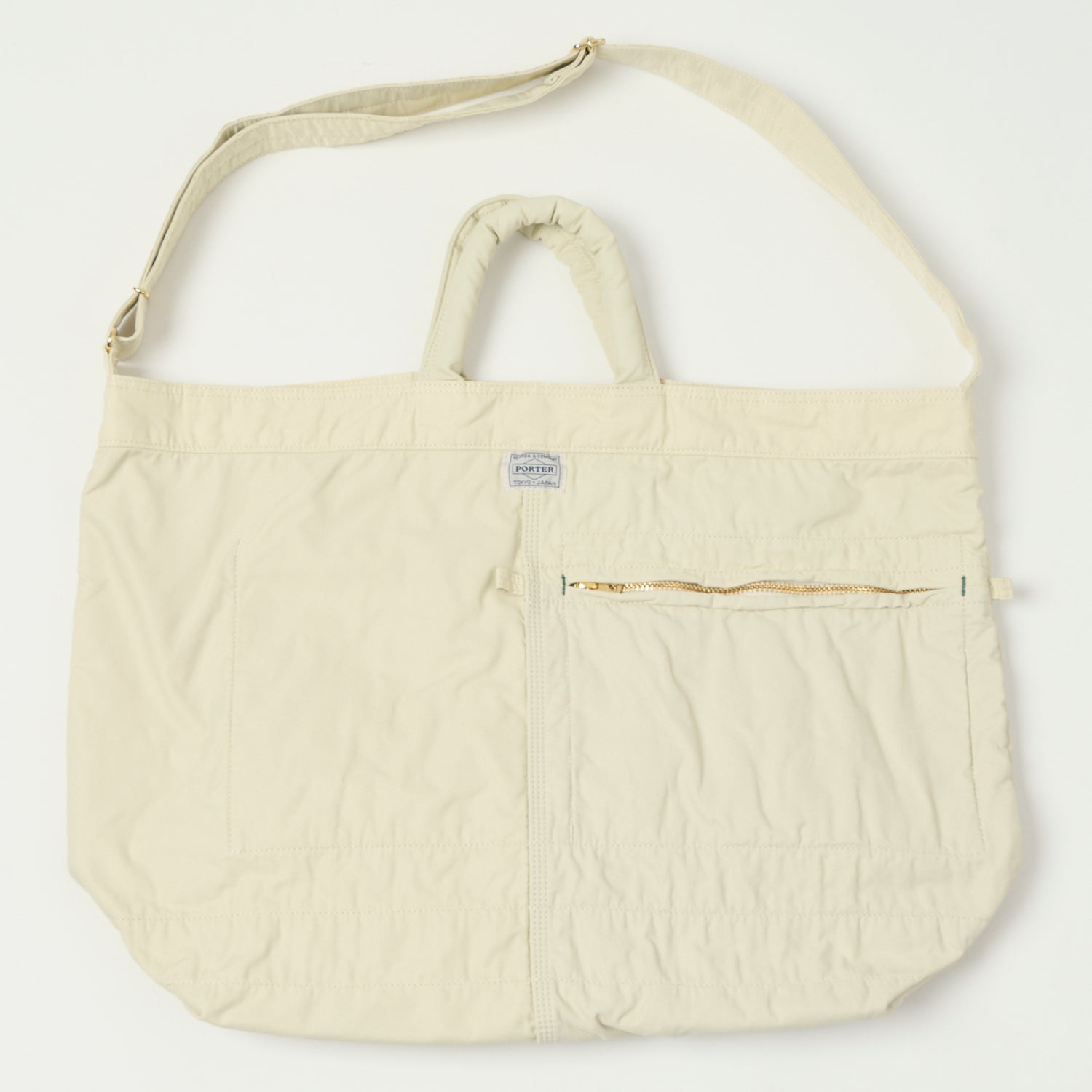 PORTER / MILE 2WAY TOTE BAG ホワイト MILE 2-Way Tote Bag Large White by Porter Yoshida & Co