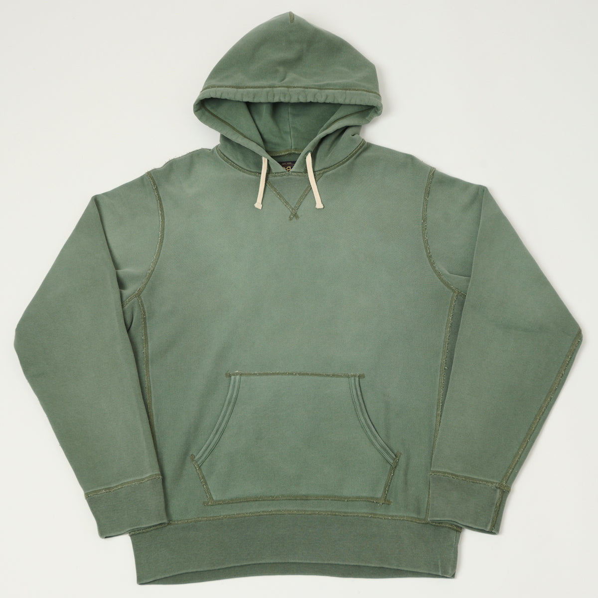 RRL Garment-Dyed French Terry Hoodie - Faded Green – SON OF A STAG