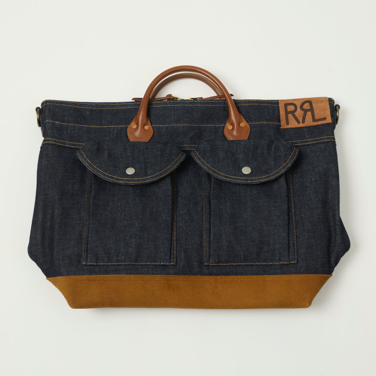 RRL Leather-Trim Denim Day Bag - Indigo – SON OF A STAG
