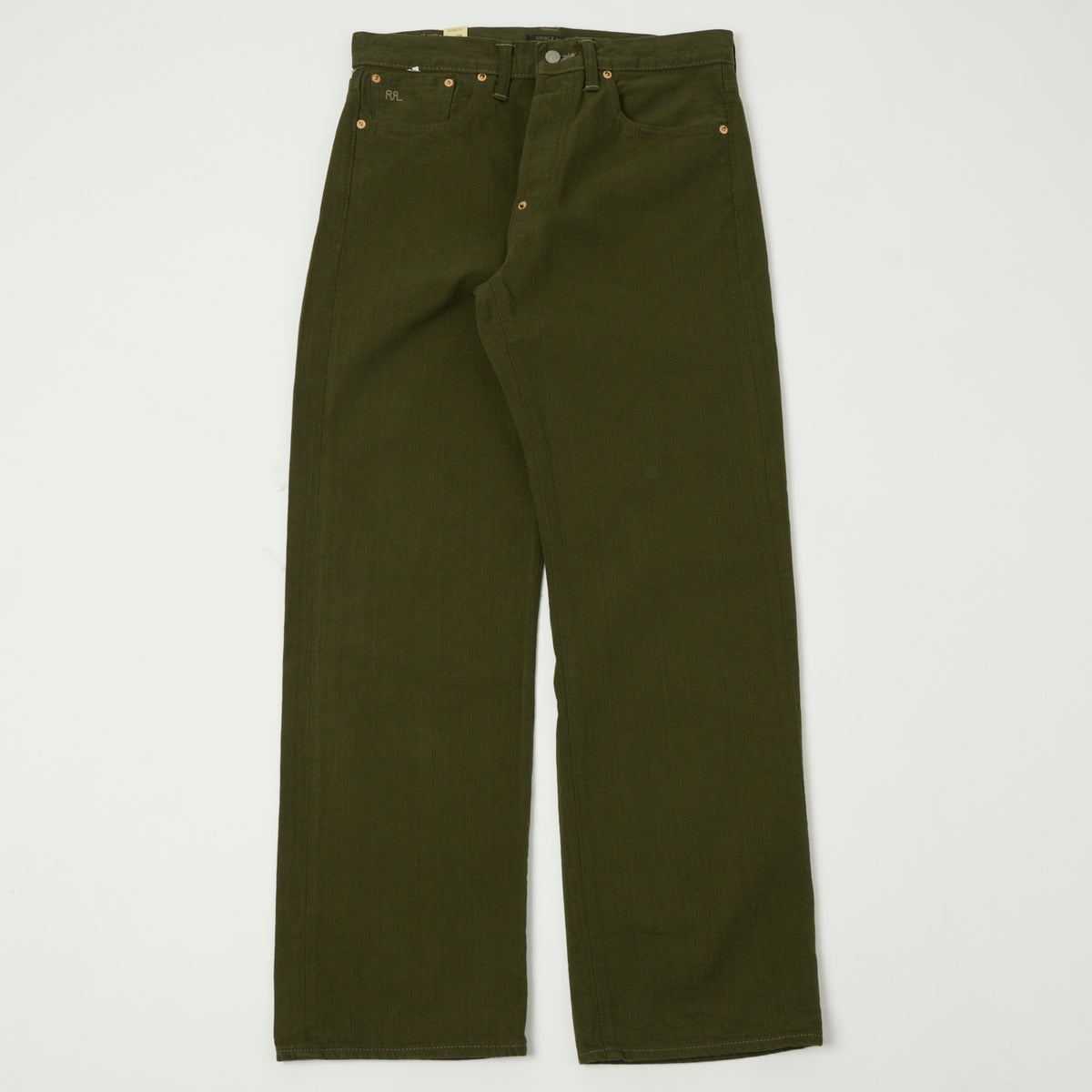 RRL Limited Edition Olive Regular Straight Jean - One Wash – SON 