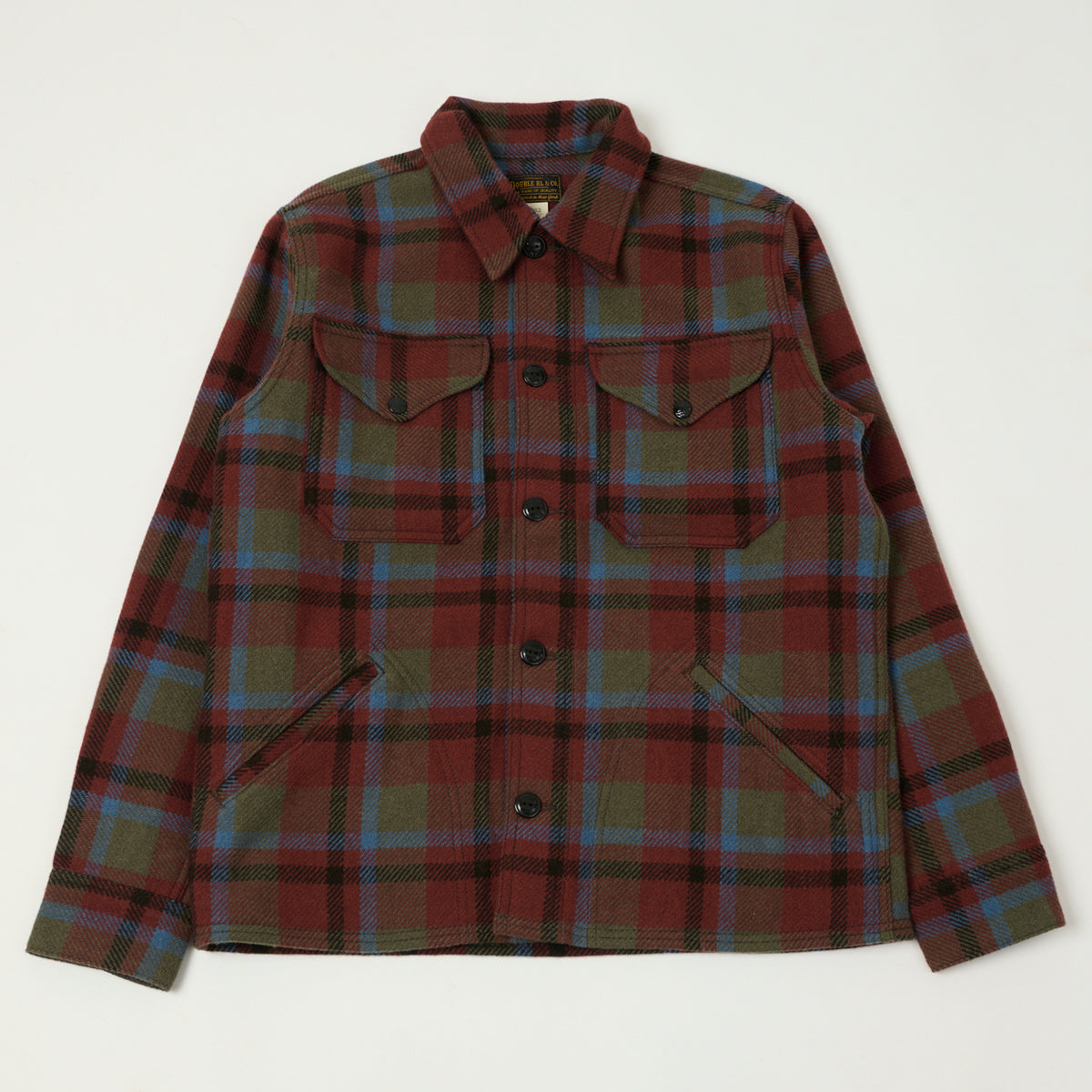 RRL Plaid Wool Twill Shirt Jacket - Maroon Plaid – SON OF A STAG