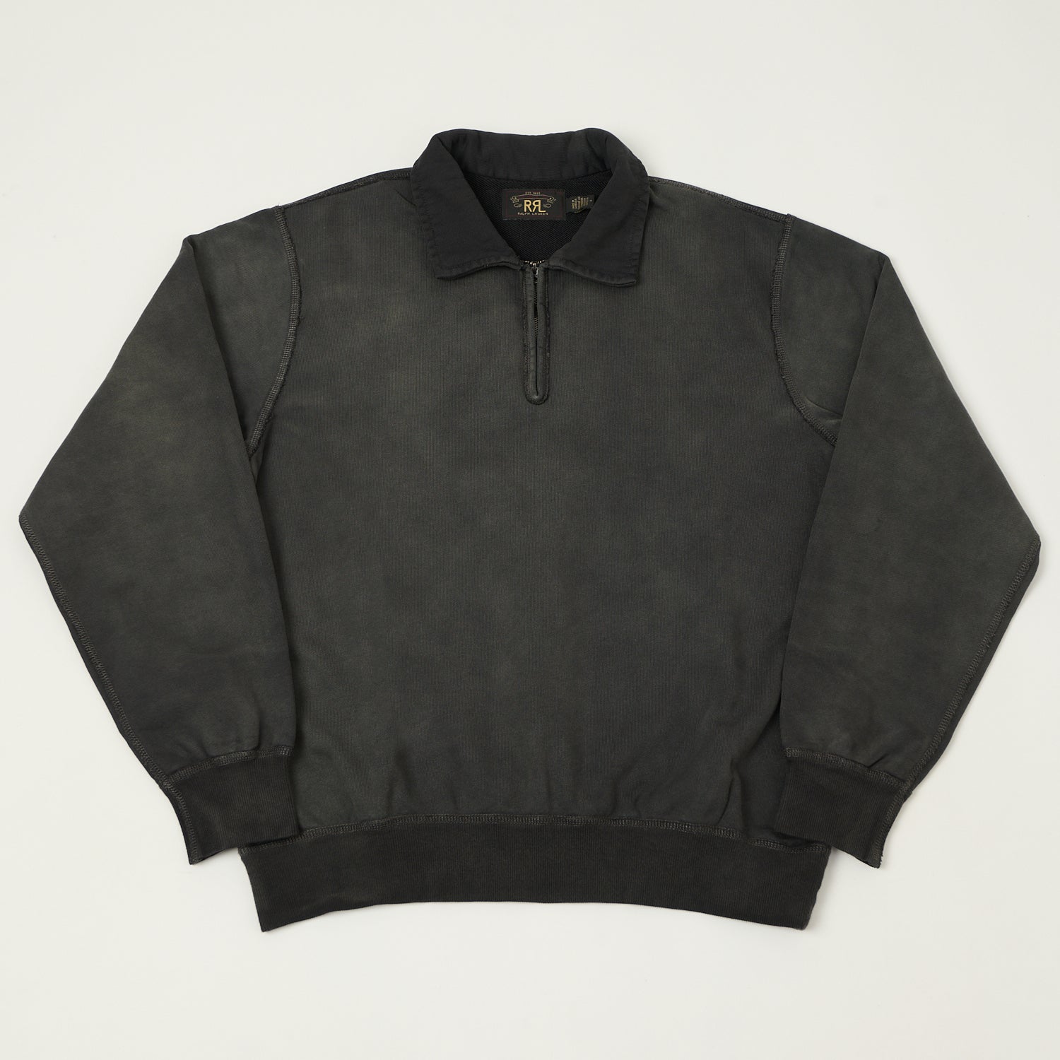 RRL ダブルアールエル French Terry Quarter-Zip Sweatshirt ハーフ