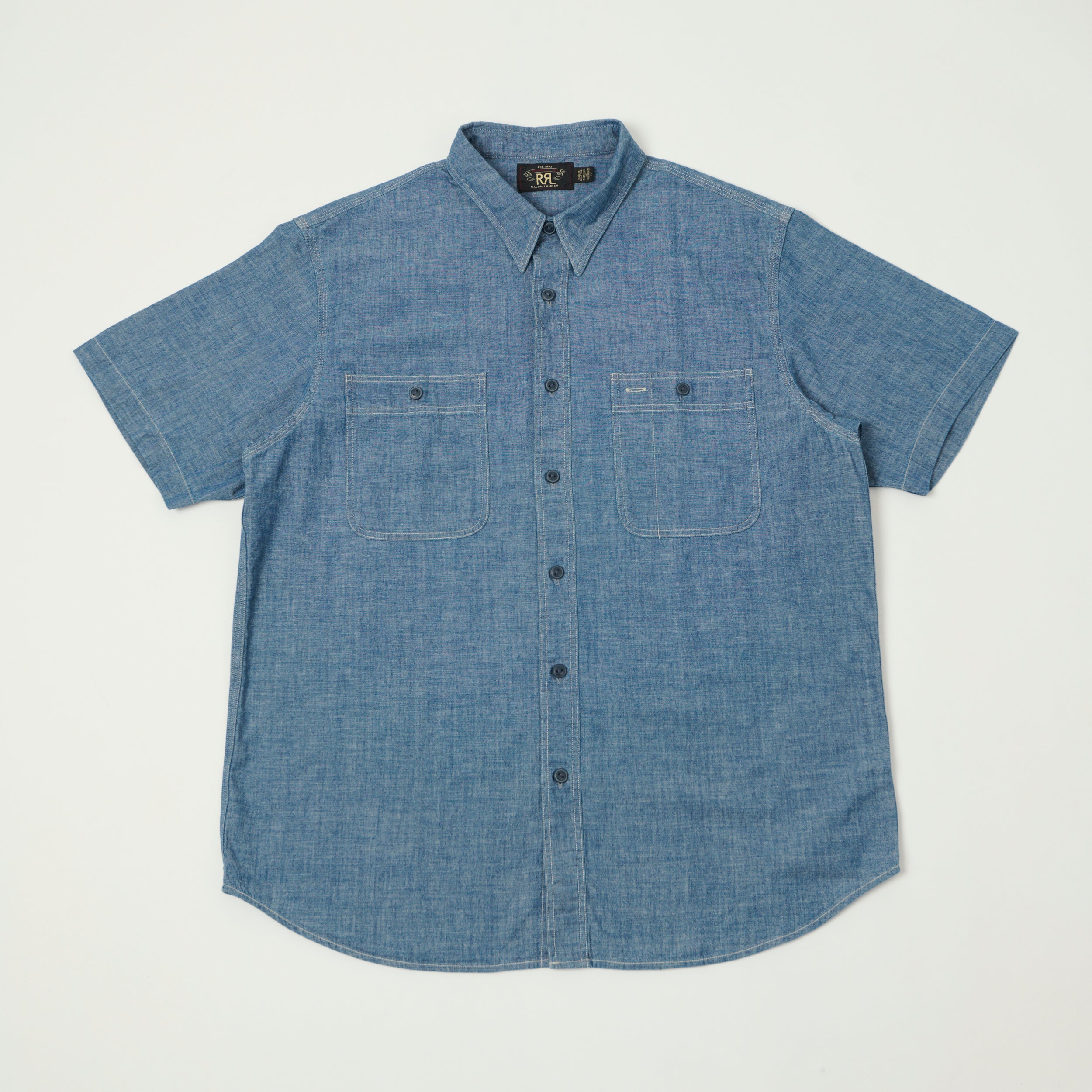 RRL Short Sleeve Chambray Workshirt - Indigo – SON OF A STAG