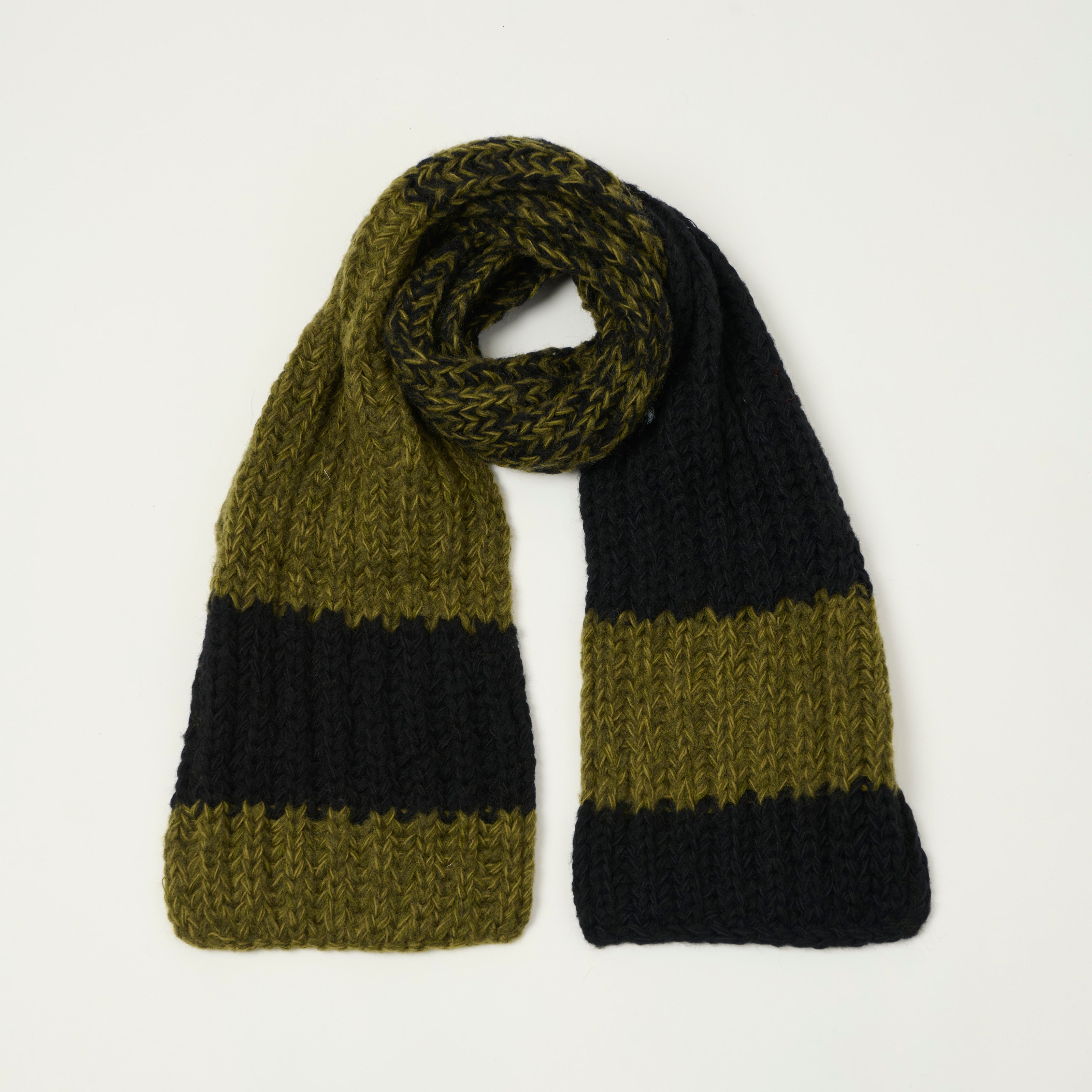Sublime Hand Knit Long Muffler Scarf - Black/Moss – SON OF A STAG