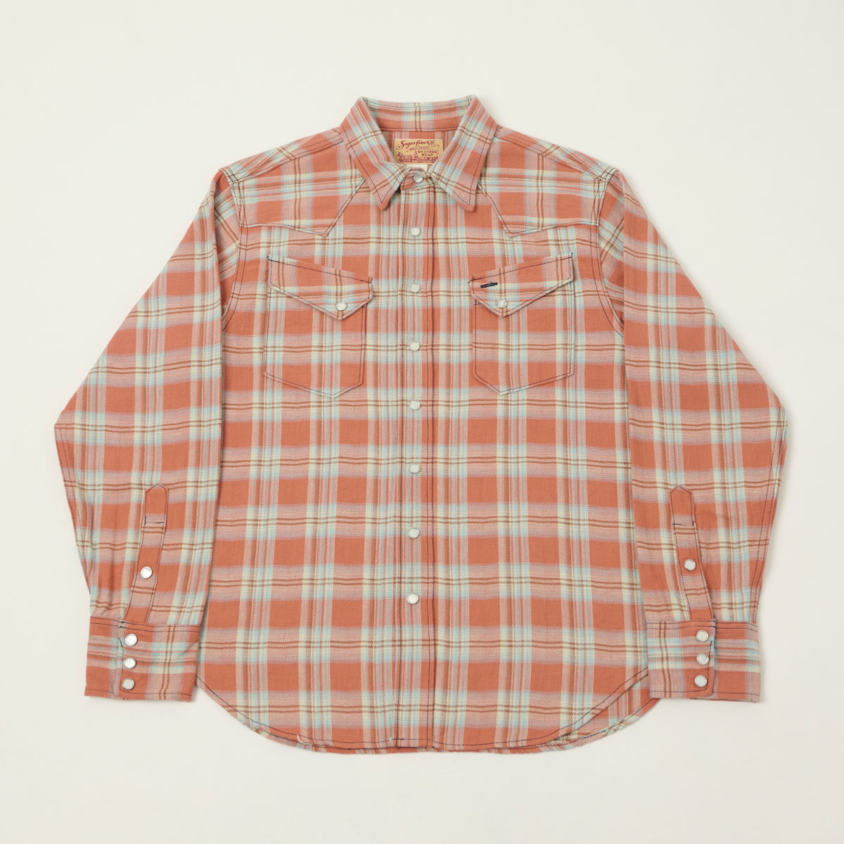 Sugar Cane Herringbone Check Western Shirt - Red/Grey – SON OF A STAG