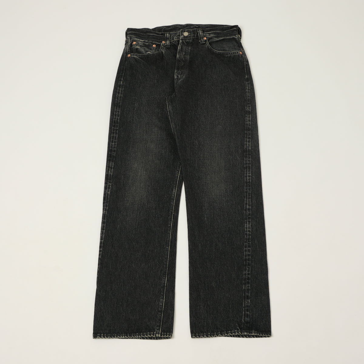 Sugar Cane 1947 Model 14.25oz Regular Straight Jean - Black Hard 