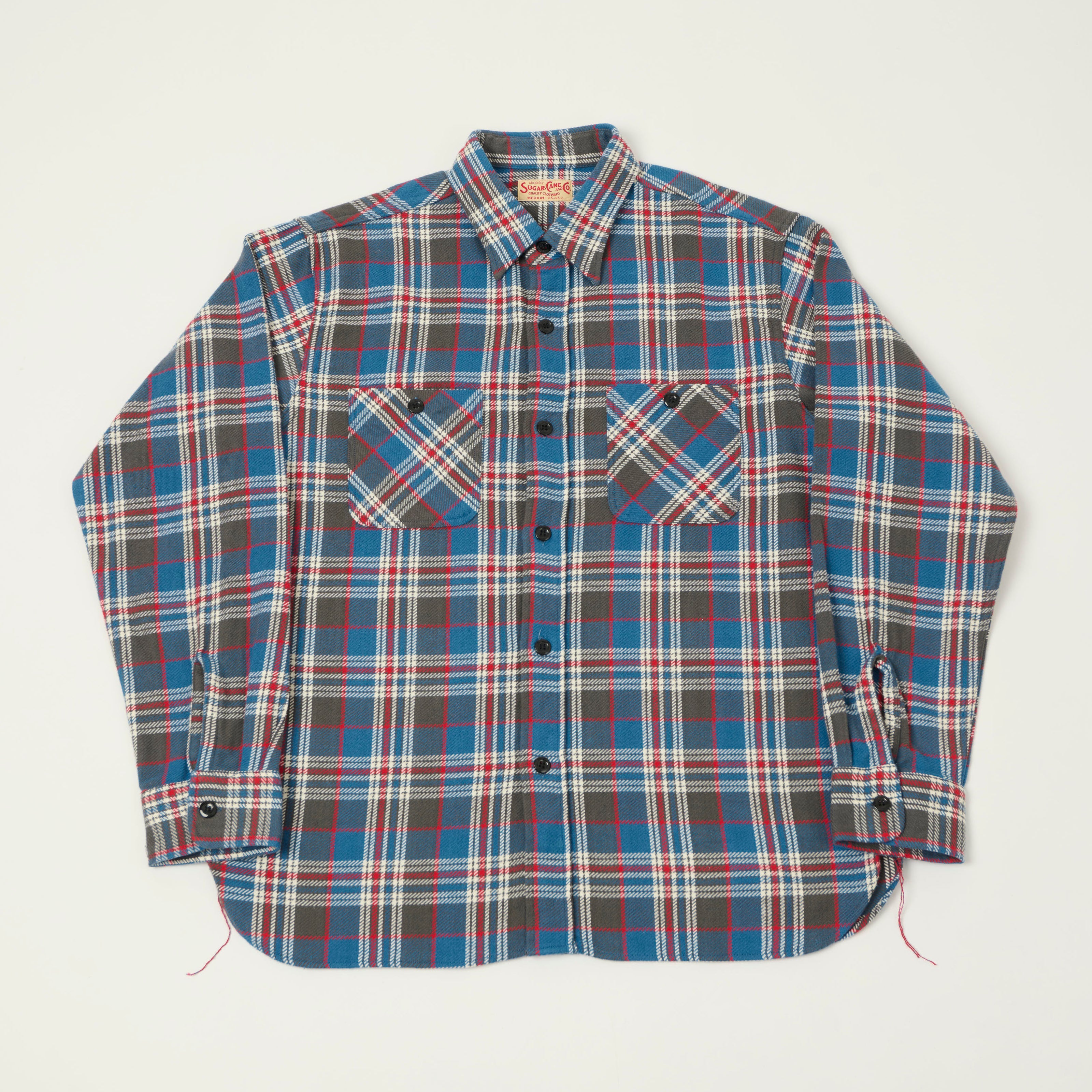 Sugar Cane Twill Check Work Shirt - Blue – SON OF A STAG