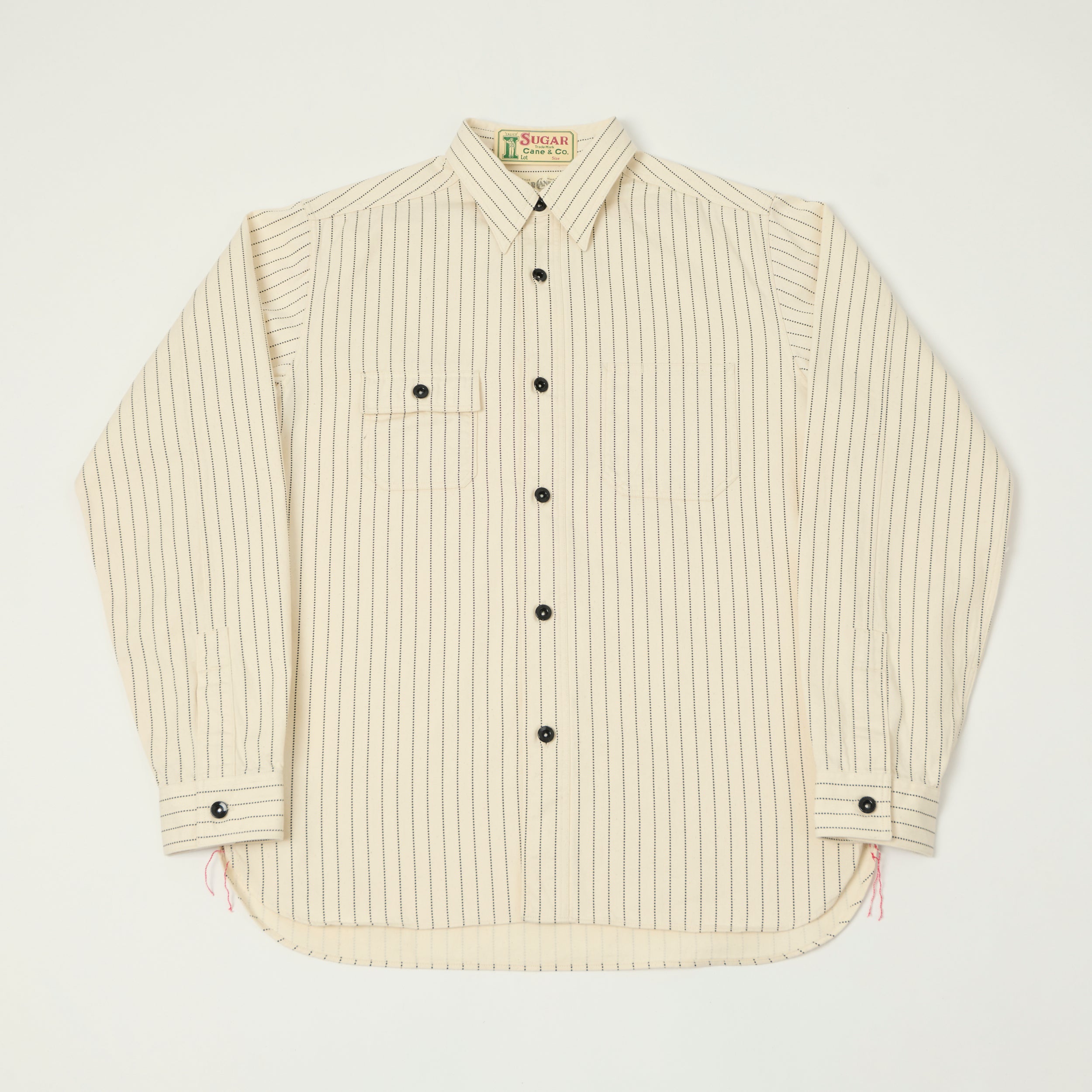 Sugar Cane Wabash Stripe Work Shirt - White – SON OF A STAG