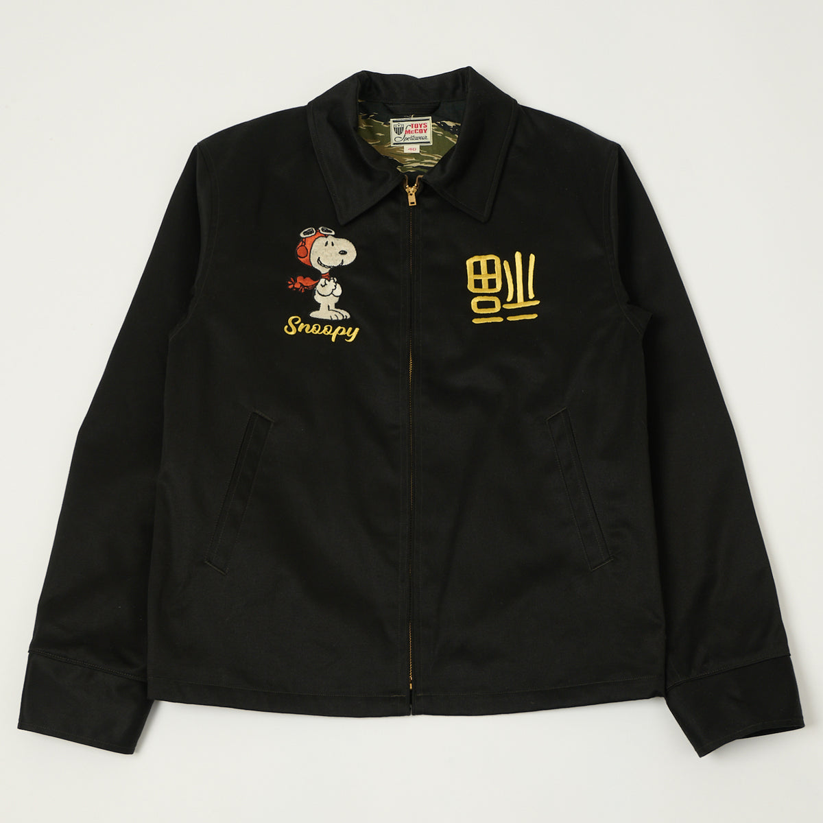 TOYS McCOY Snoopy Embroidered Tour Jacket - Black – SON OF A STAG