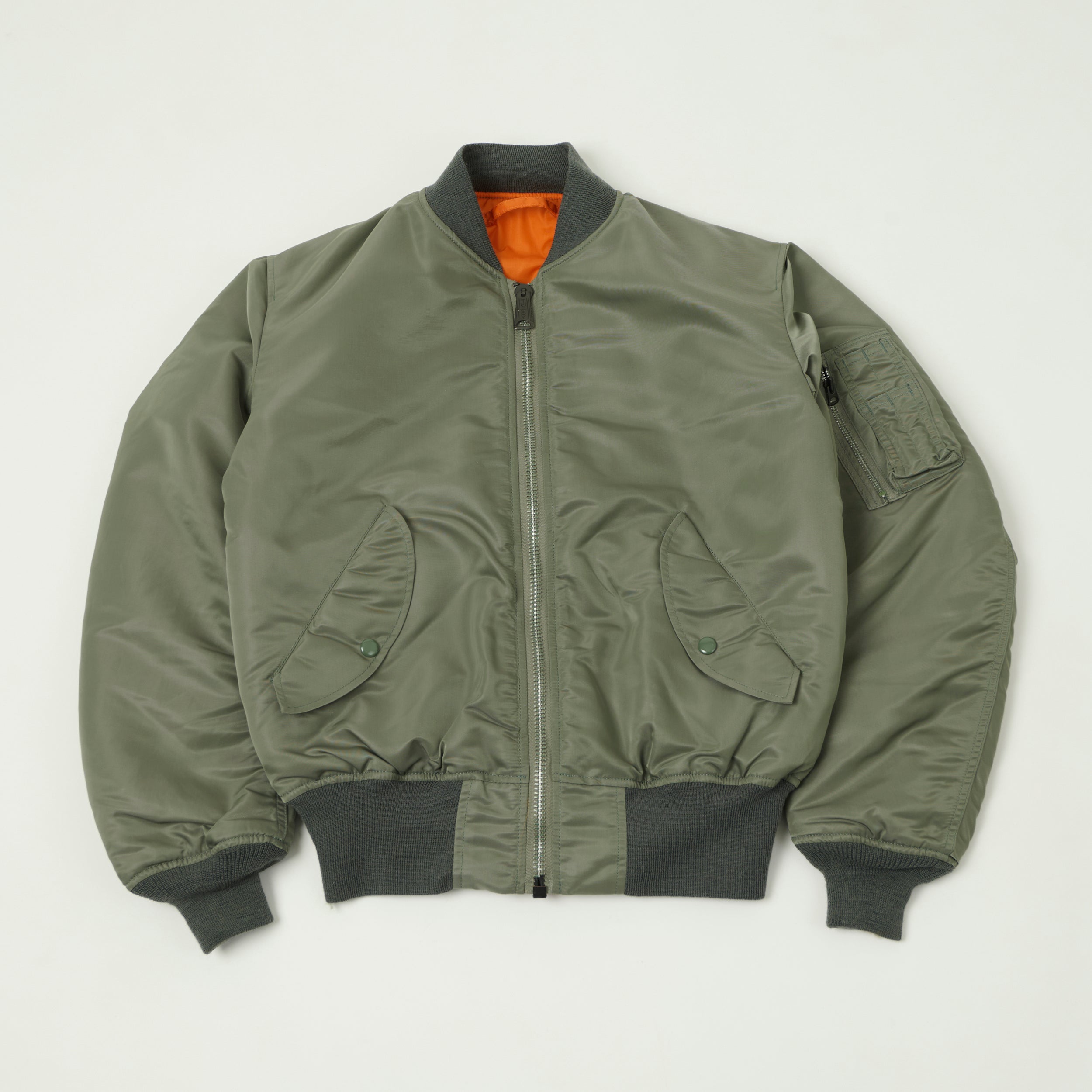 TOYS McCOY Steve Mcqueen Reversible MA-1 Flight Jacket - Sage
