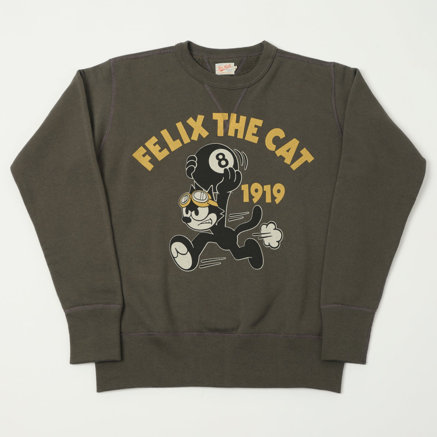 Toys McCoy FELIX THE CAT 「8ボール」トレーナー　L Toys Mccoy TMC2448 MILITARY SWEAT SHIRT FELIX THE CAT 