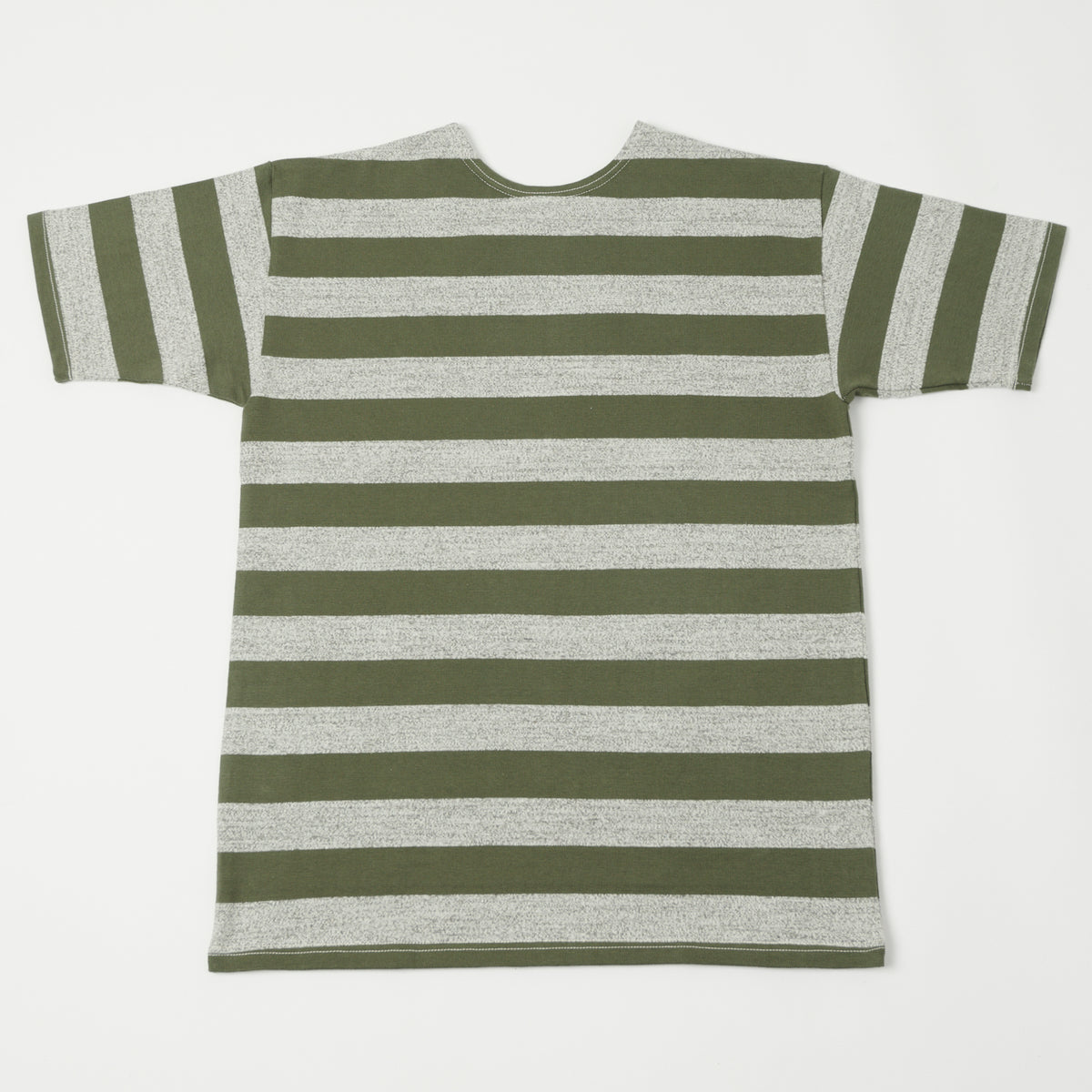 Warehouse & Co 4050 Duck Digger Border Stripe T-Shirt - Olive 