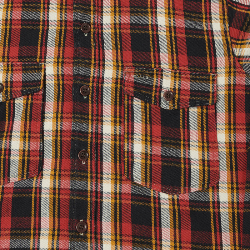 Warehouse 3022 'G Pattern 24' Check Flannel Shirt - Black