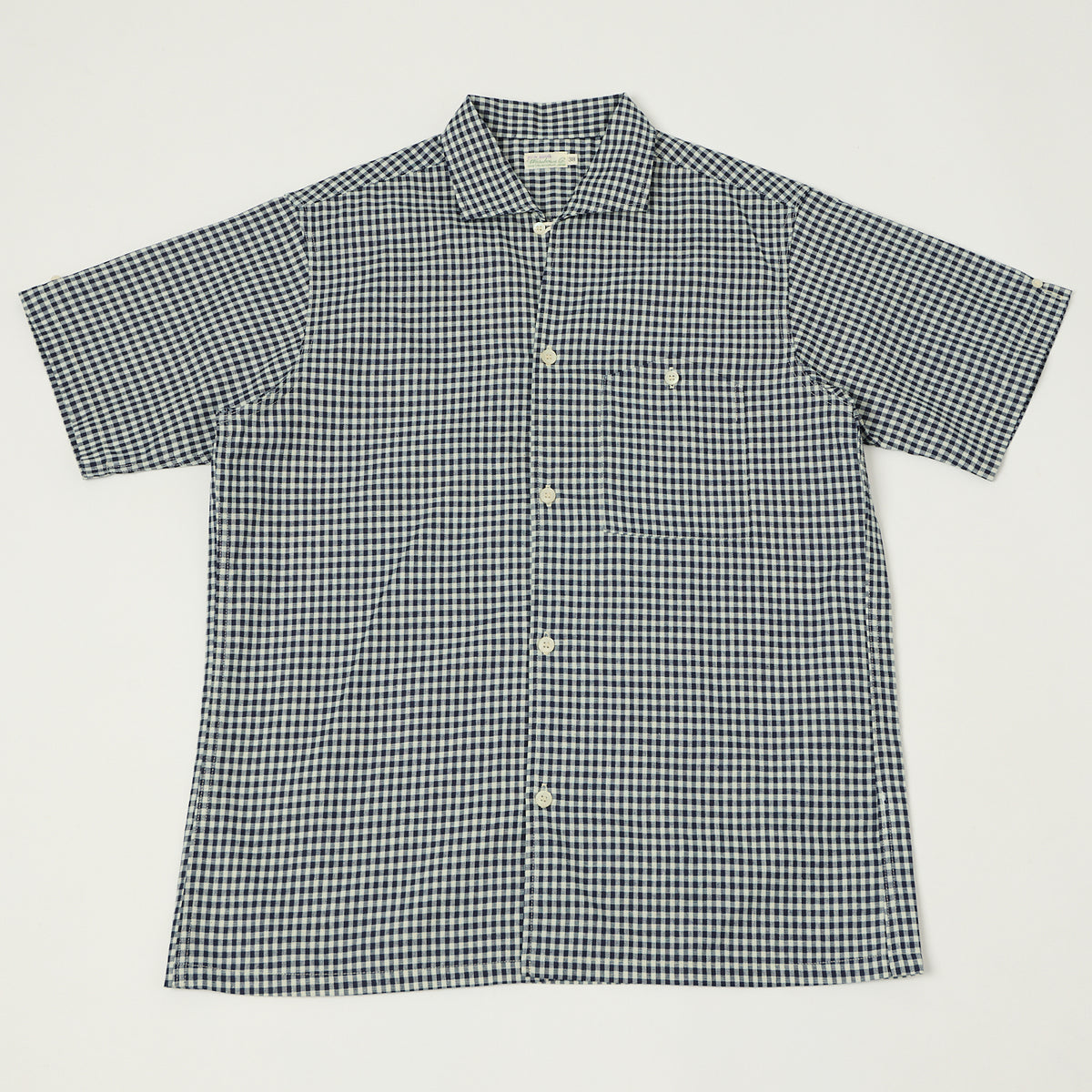 Warehouse & Co 3091 Duck Digger Open Collar Small Gingham Shirt 