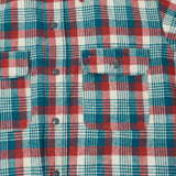 Warehouse 3104  Flannel Shirt 'D Pattern' - Blue Green