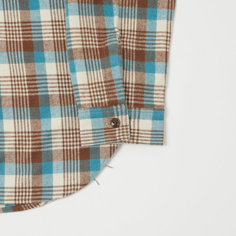 Warehouse 3104  Flannel Shirt 'D Pattern' - Brown