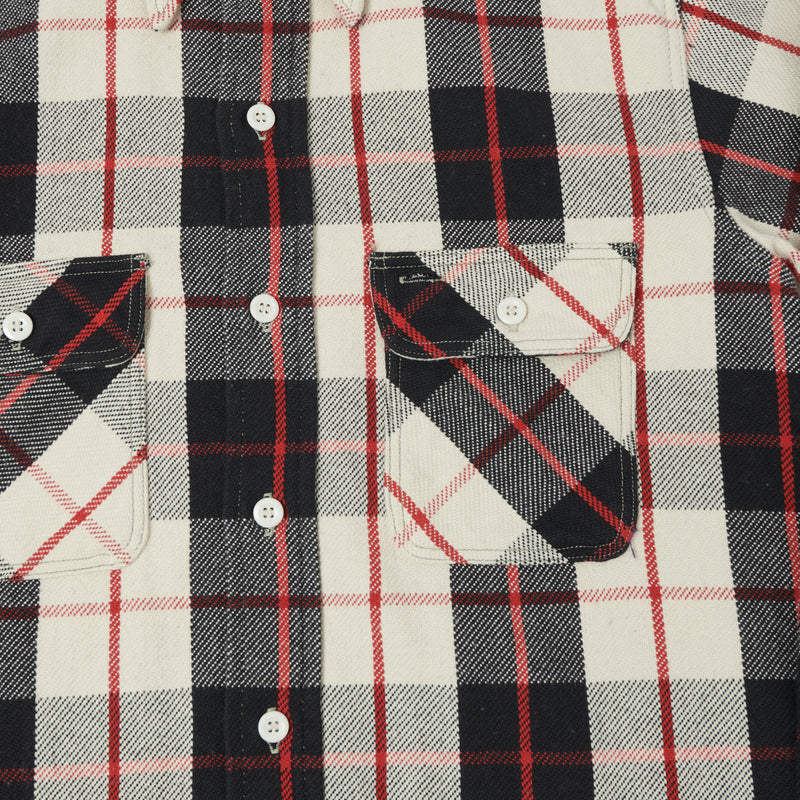Warehouse 3104 Flannel Shirt 'B Pattern' - Black