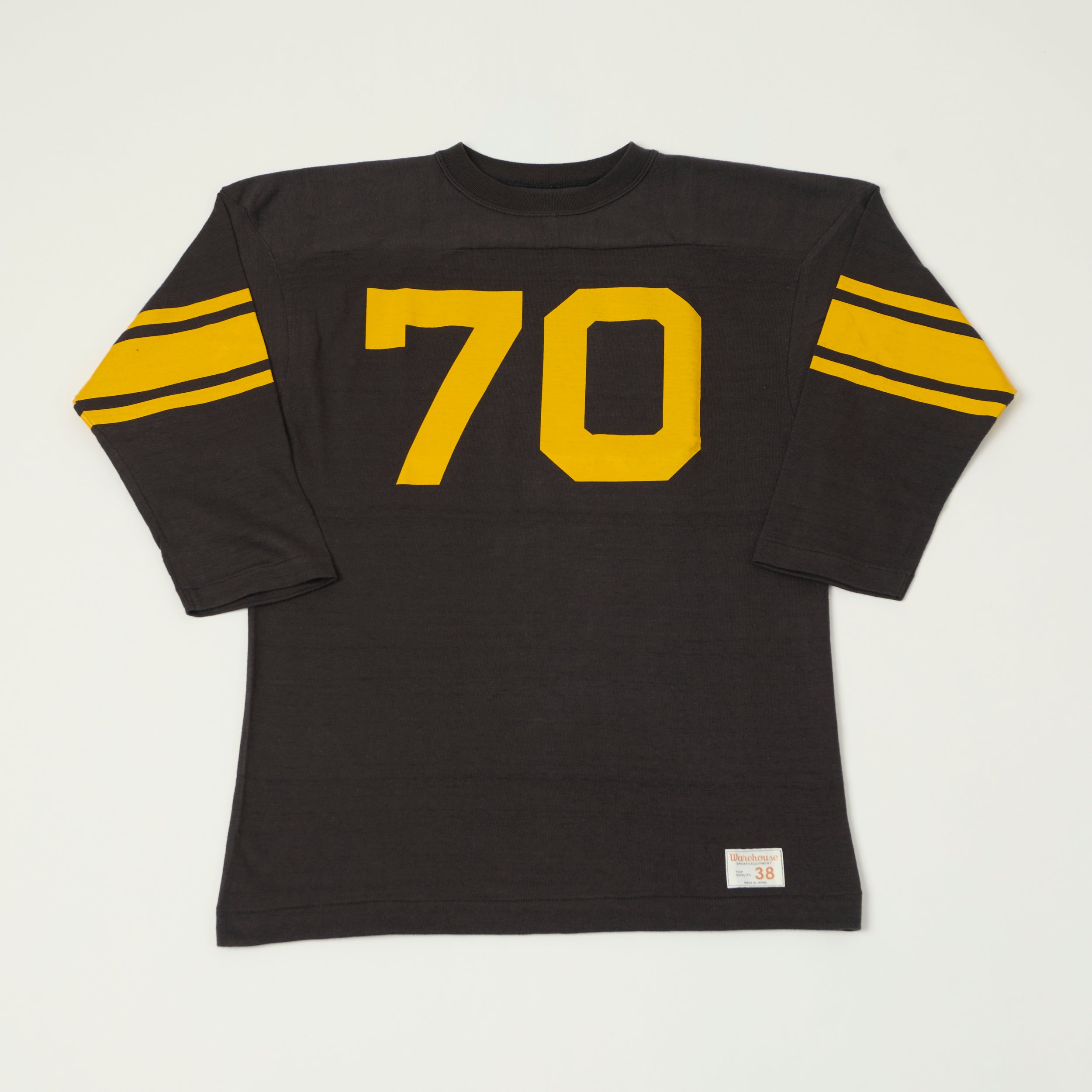 Warehouse & Co 4063 'No. 70' 3/4 Sleeve Football Tee - Black – SON