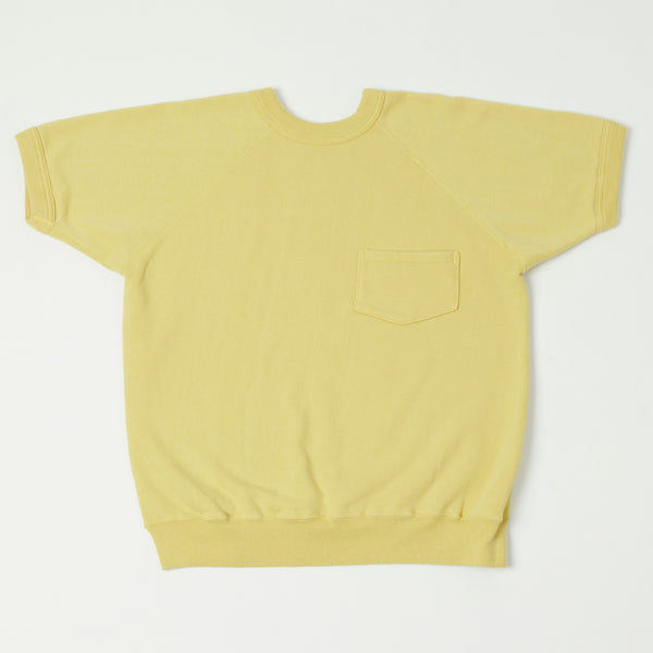 Warehouse 4085 S/S Sweatshirt W/ Pocket - Yellow