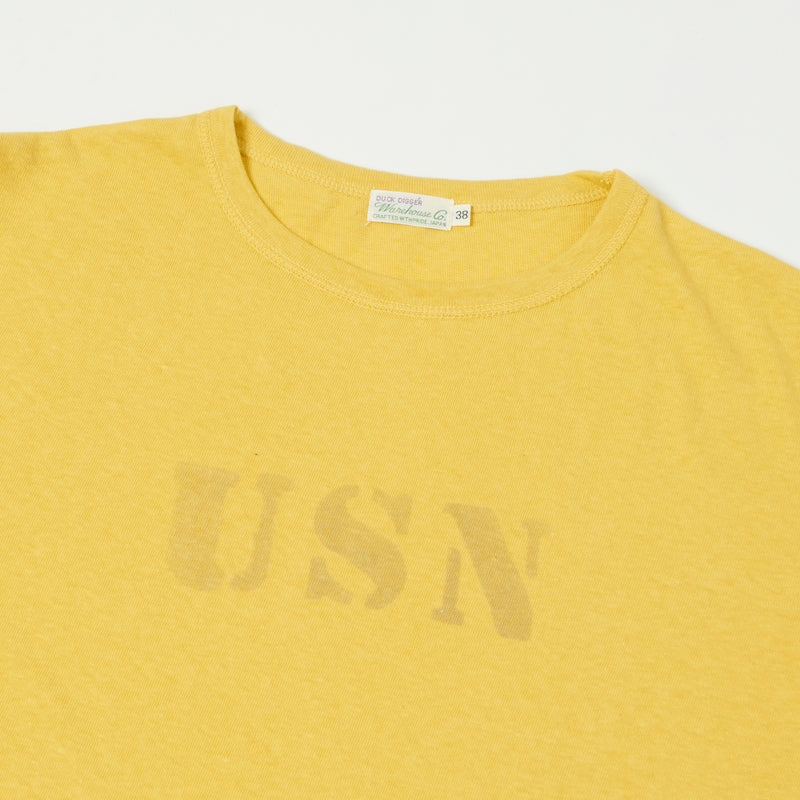 Warehouse 4091 'USN' USN Skivvy Tee - Yellow