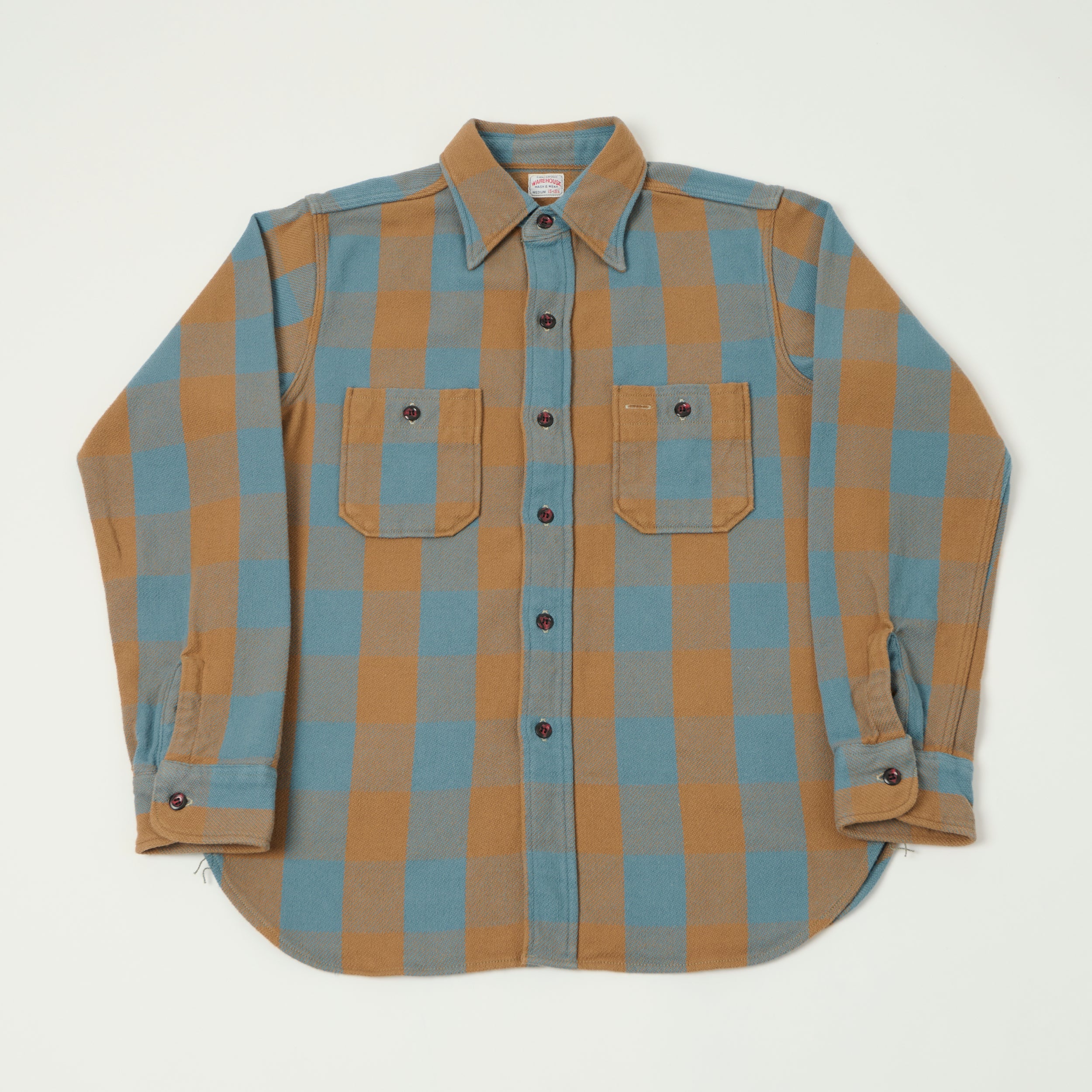 Warehouse & Co 3104 Plaid Flannel Shirt - Sax/Brown – SON OF A STAG