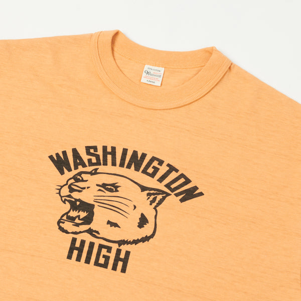 Warehouse 4601 'Washington High' Print Tee - Orange