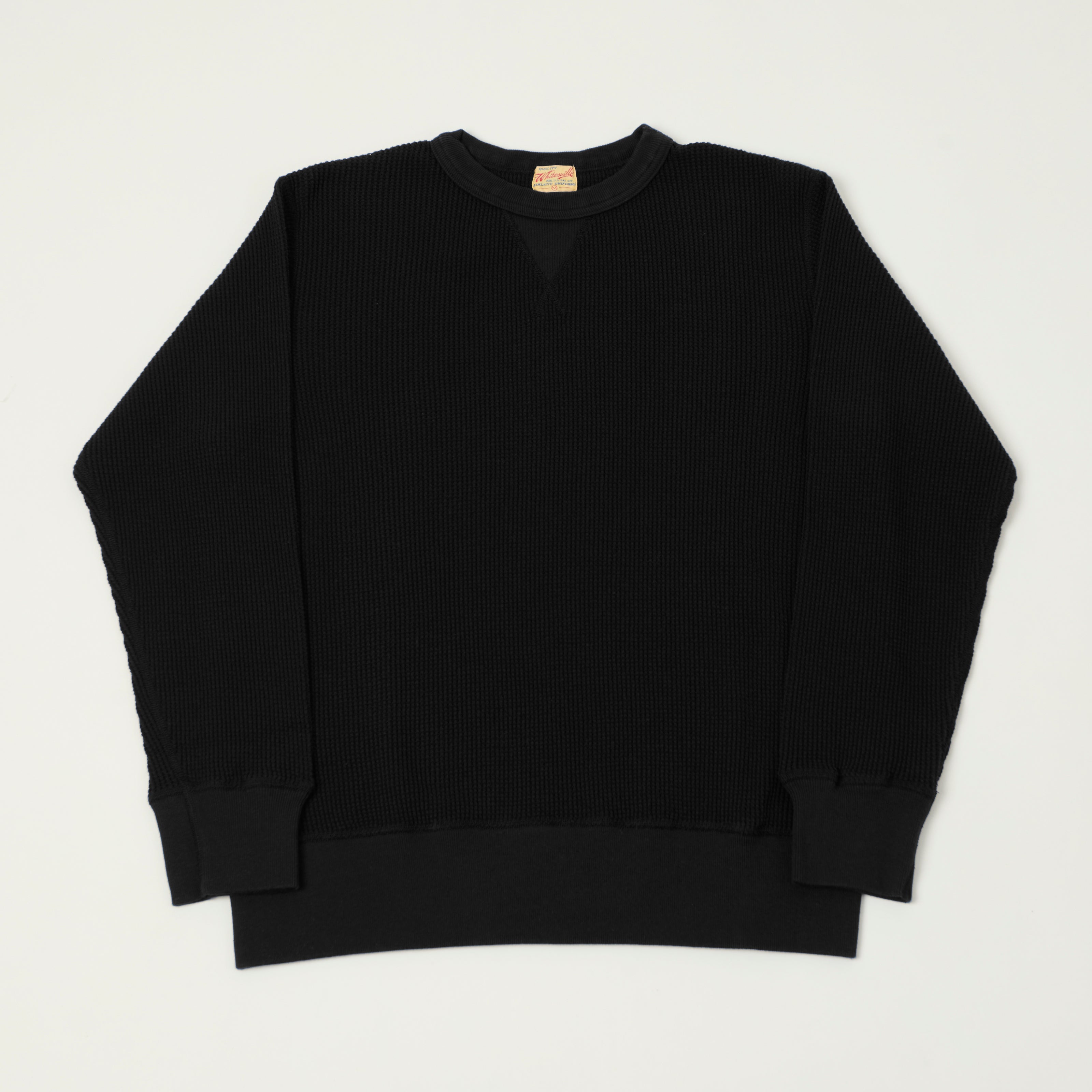 トップス VINTAGE THERMAL LONG T-SHIRT - BLACK Thermal Long Sleeve - Vintage Black – Hours