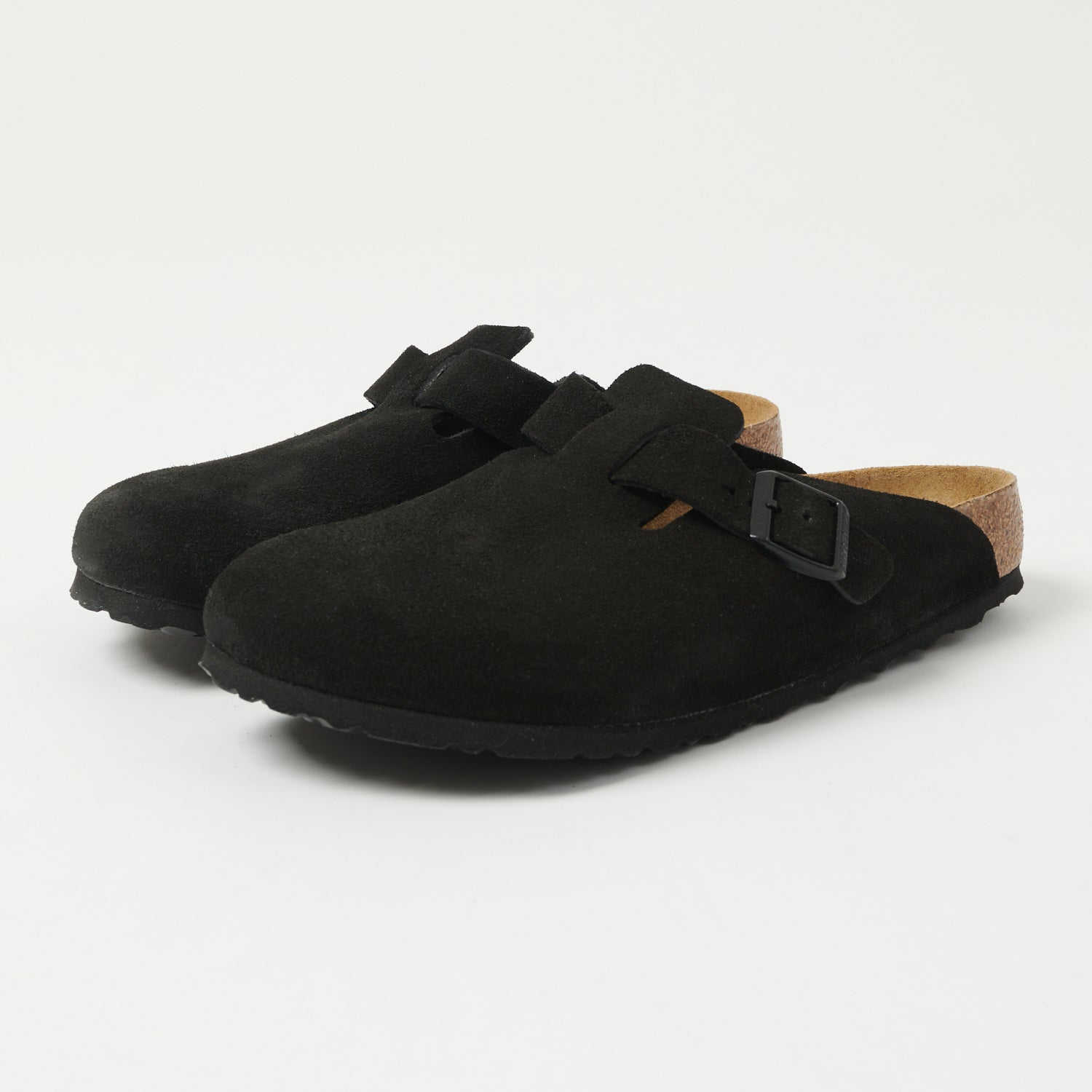 Birkenstock Boston Suede Leather Shoe - Black – SON OF A STAG