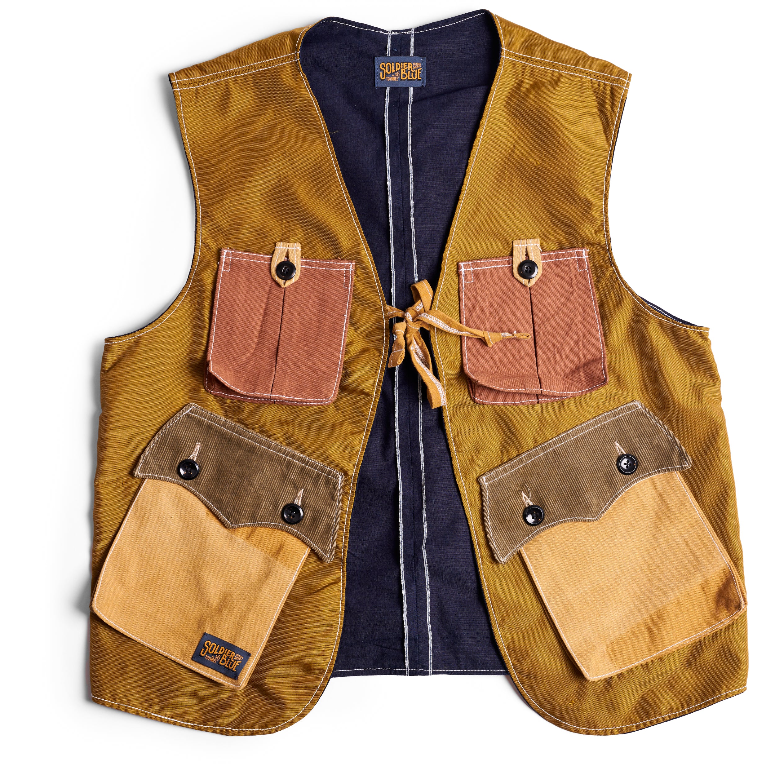 Soldier Blue Toynbee Utility Vest - Brown Melange | SON OF A STAG