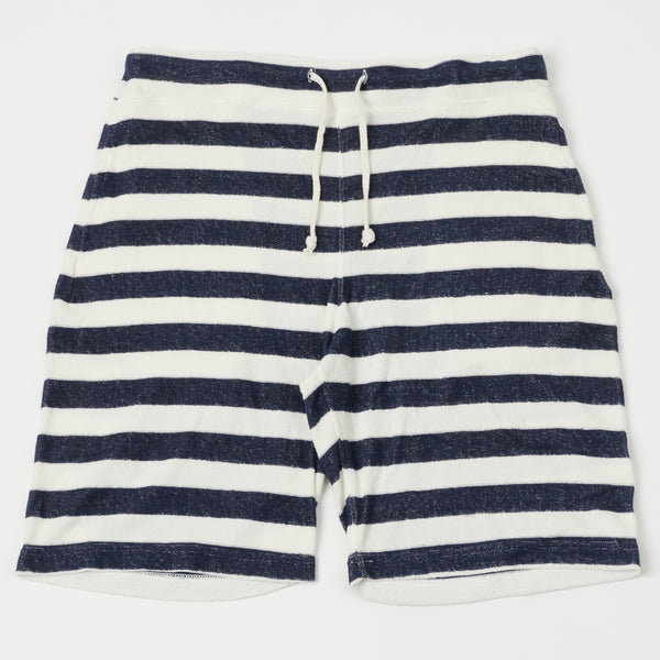 Dubbleworks Pile Border Shorts - Navy Stripe