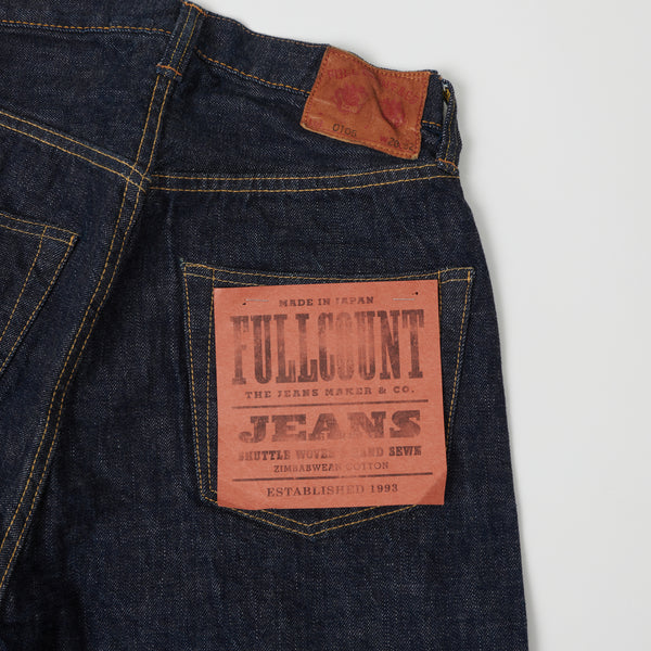 Full Count 0105W 13.7oz 'Plain Pocket' Wide Straight Jean - One Wash